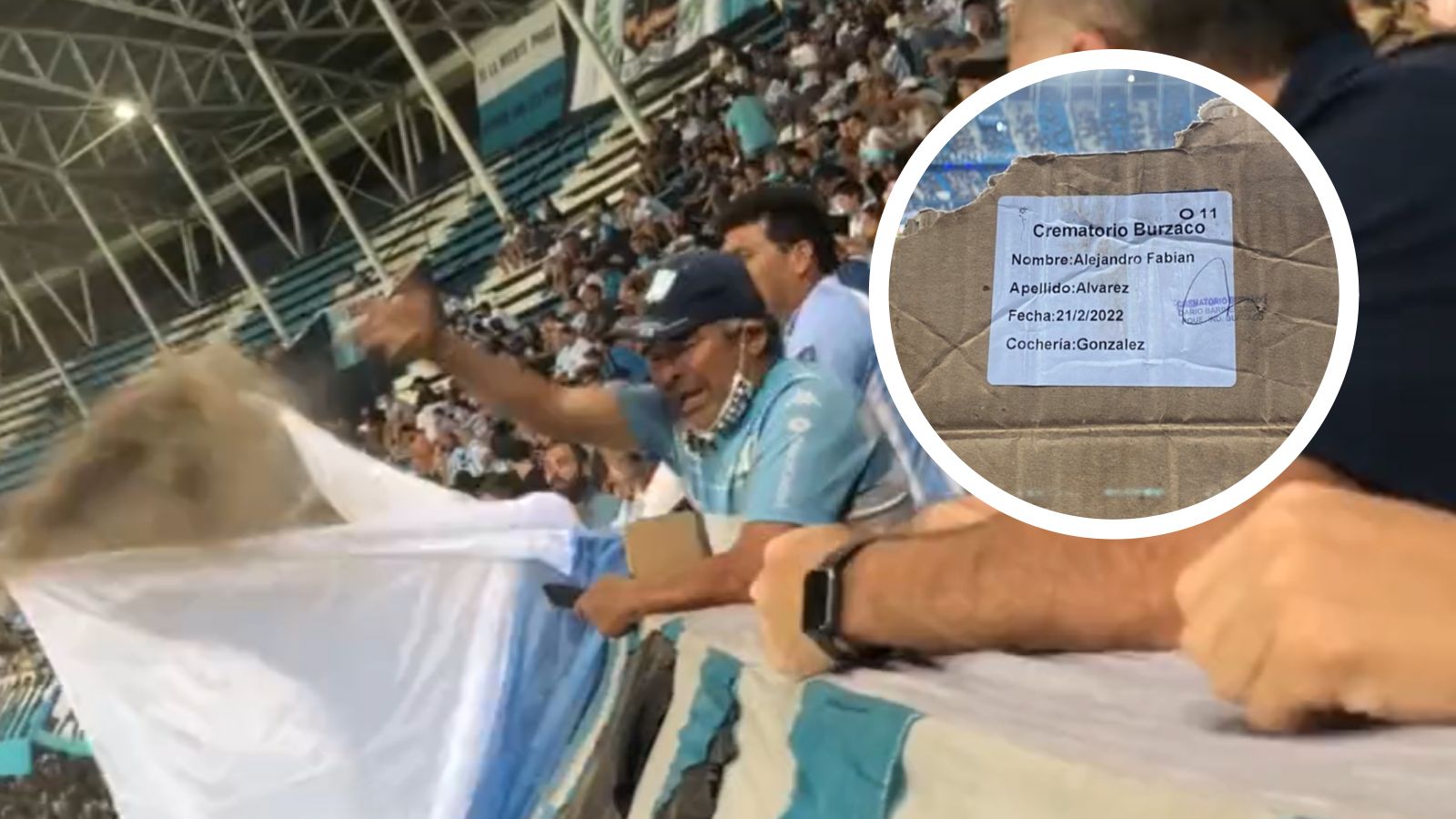 Racing Club fan ashes