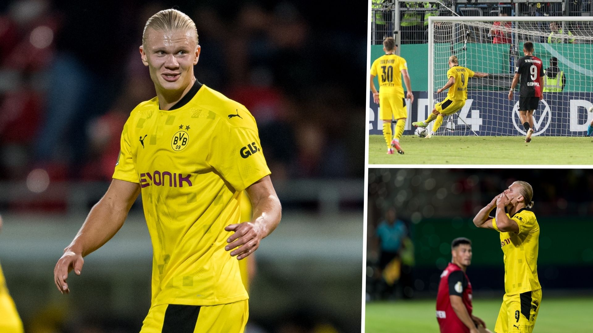 Haaland Borussia Dortmund hat-trick