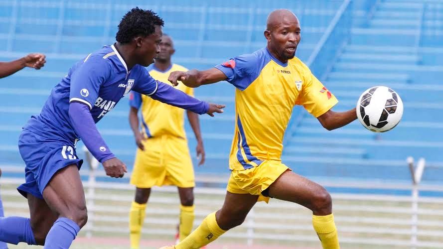 Bandari striker Shaban Kenga in action against St. Lupopo of DRC Congo on Sunday