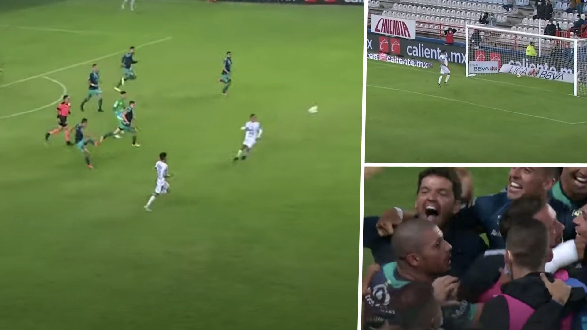 Gol Puebla mediocampo