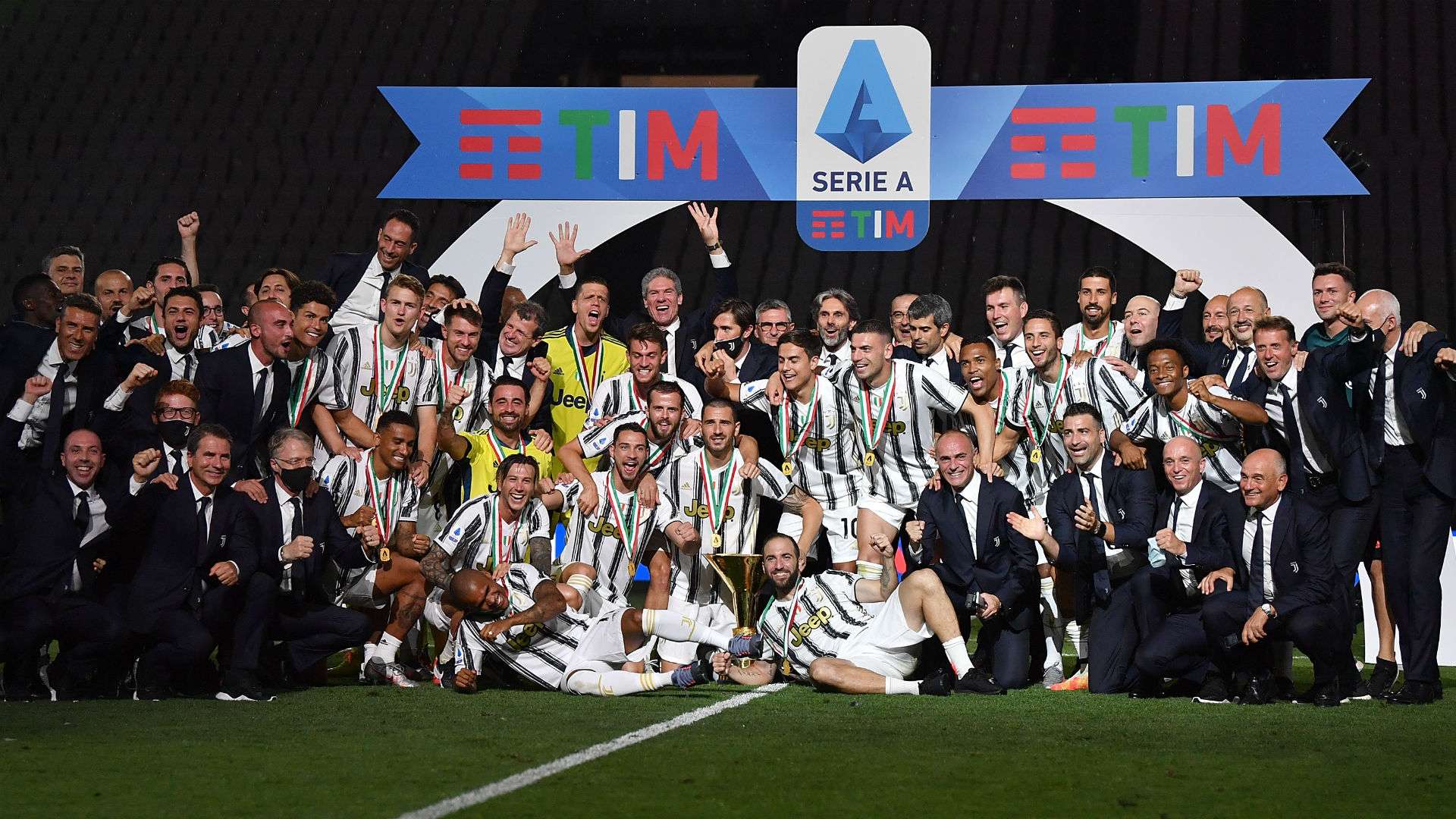Juventus celebrating Scudetto Serie A