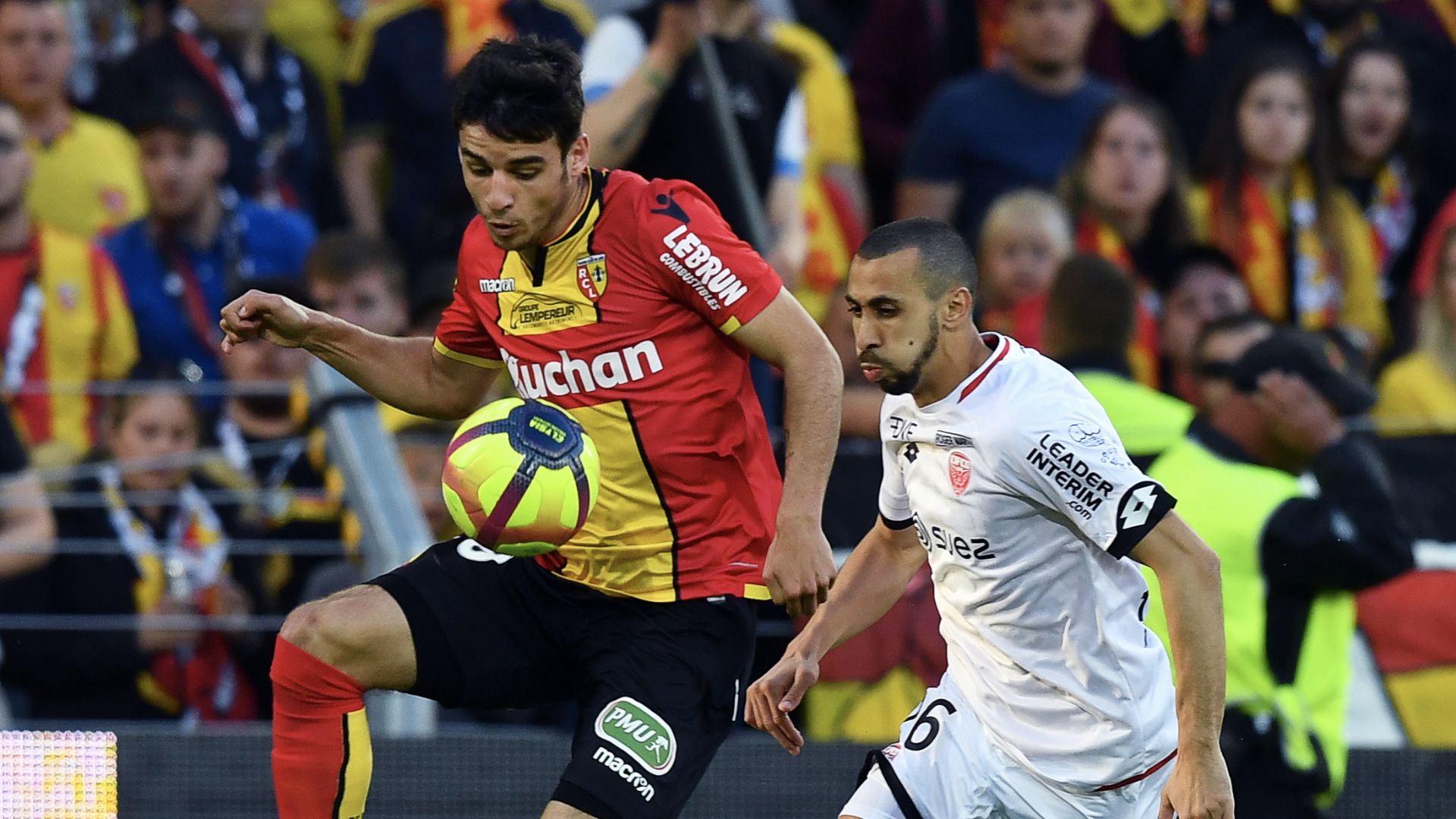 Fabien Centonze, RC Lens-Dijon FCO (1-1), barrage aller Ligue 1-Ligue 2, stade Bollaert-Delelis, 30 mai 2019