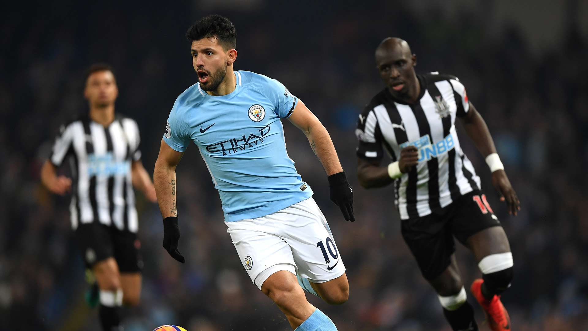 Sergio Aguero Manchester City Newcastle United