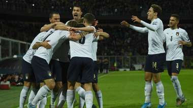 Italy v Armenia Goal Celebration 11182019