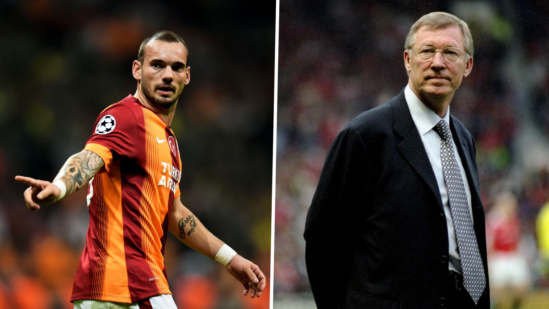 Sir Alex Ferguson Wesley Sneijder GFX