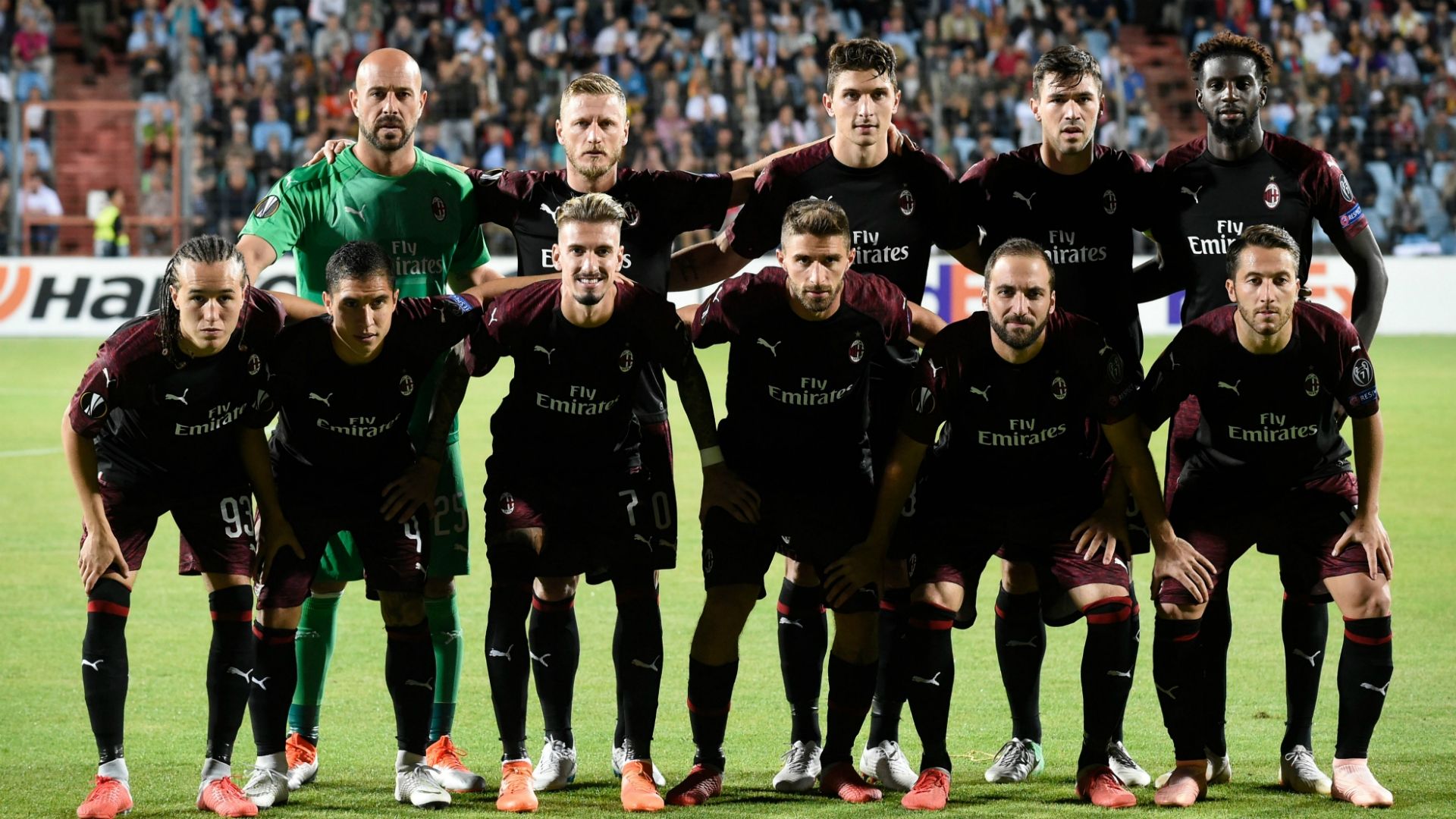 Milan squad Europa League