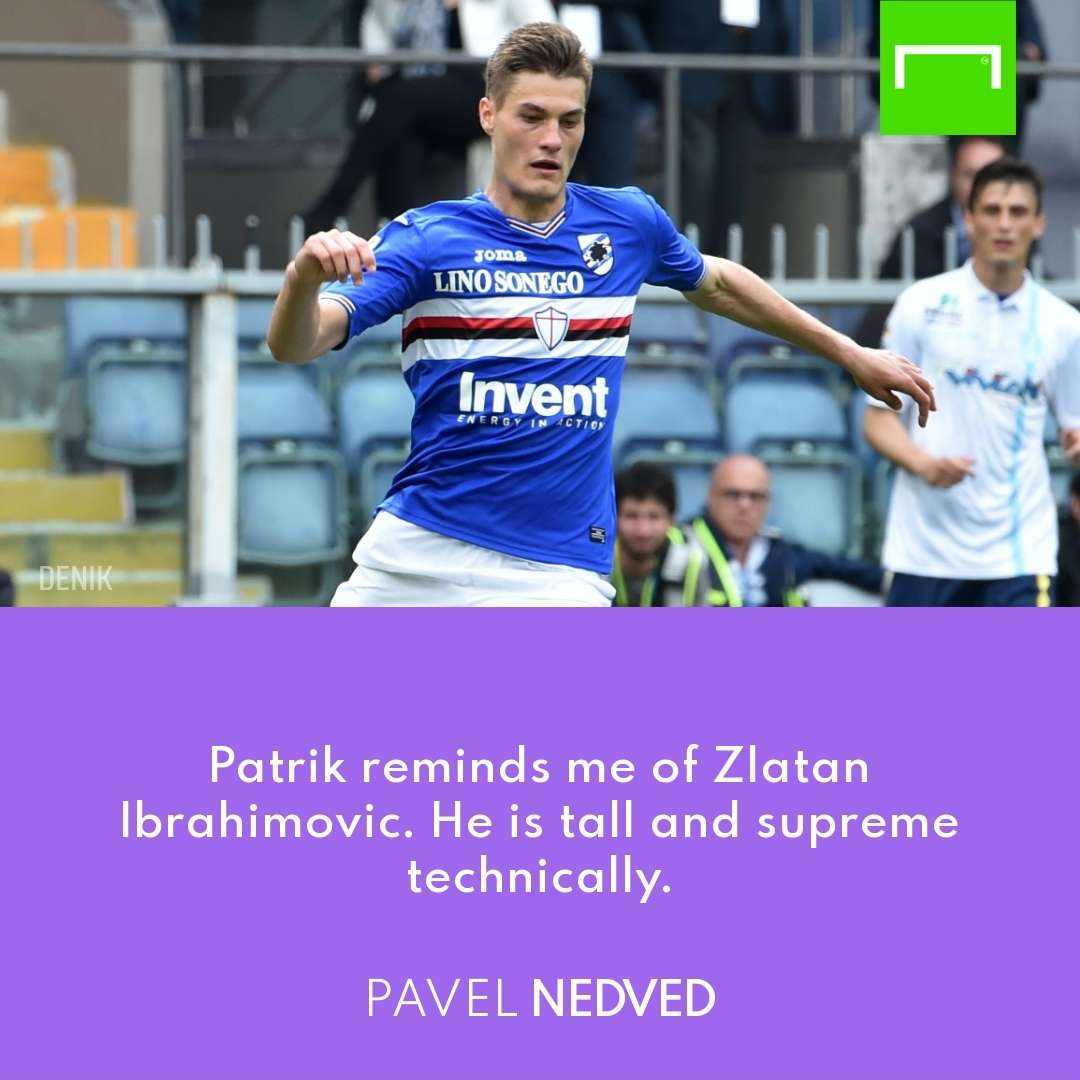 Patrik Schick Sampdoria Pavel Nedved GFX