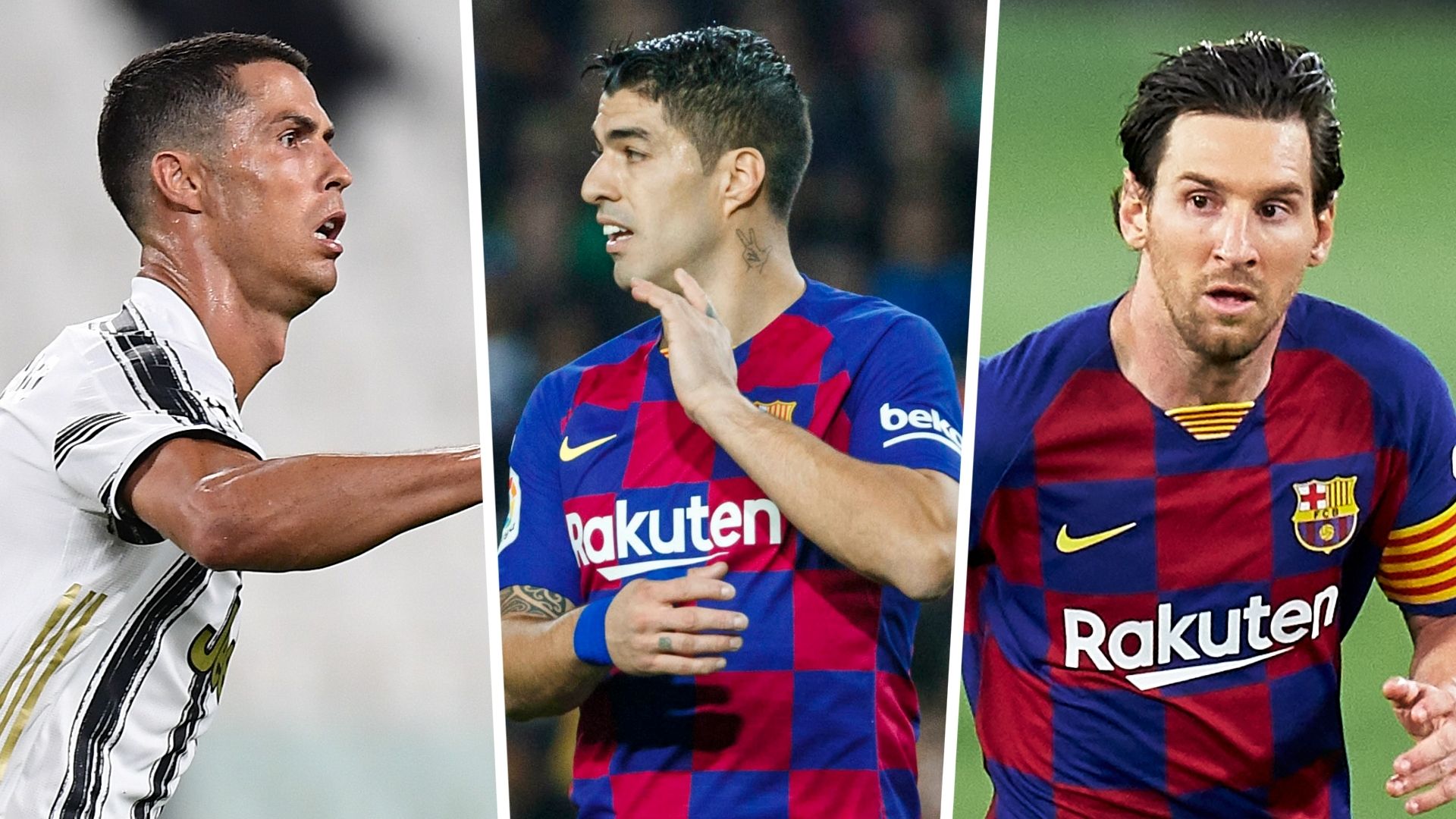 Cristiano Ronaldo, Luis Suarez, Lionel Messi - Juventus, Barcelona