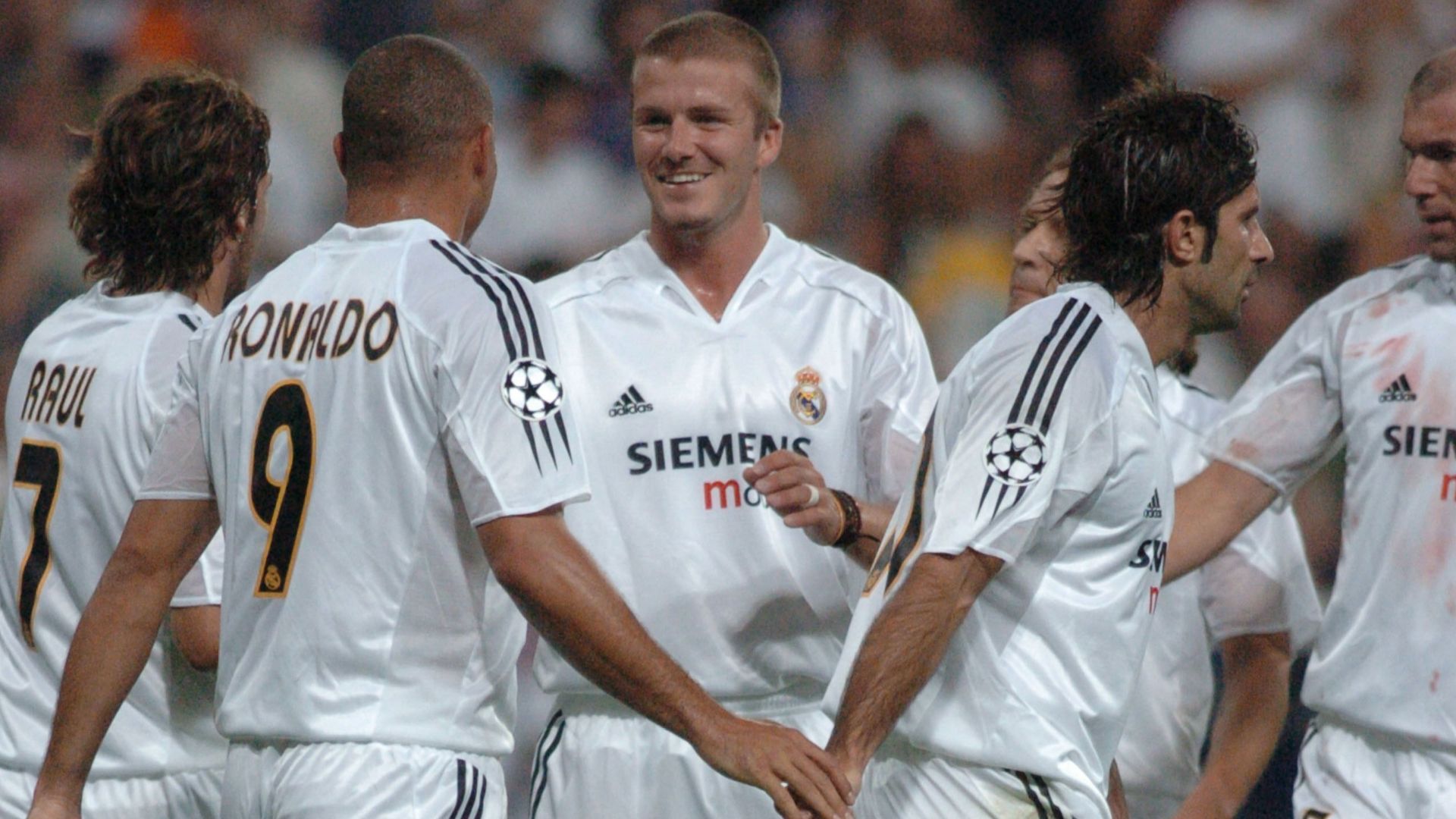 Real Madrid Galacticos David Beckham Ronaldo Zinedine Zidane