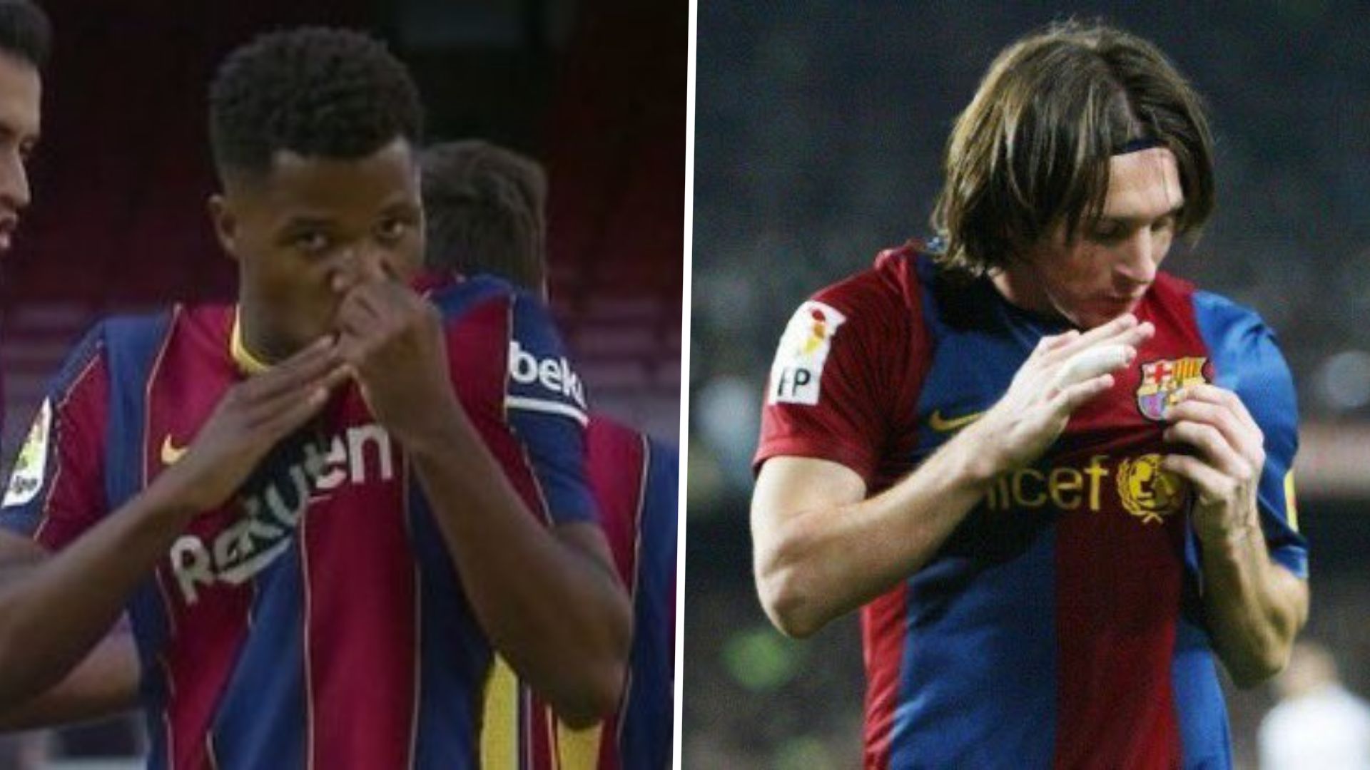 ansu fati leo messi celebracion primer gol real madrid