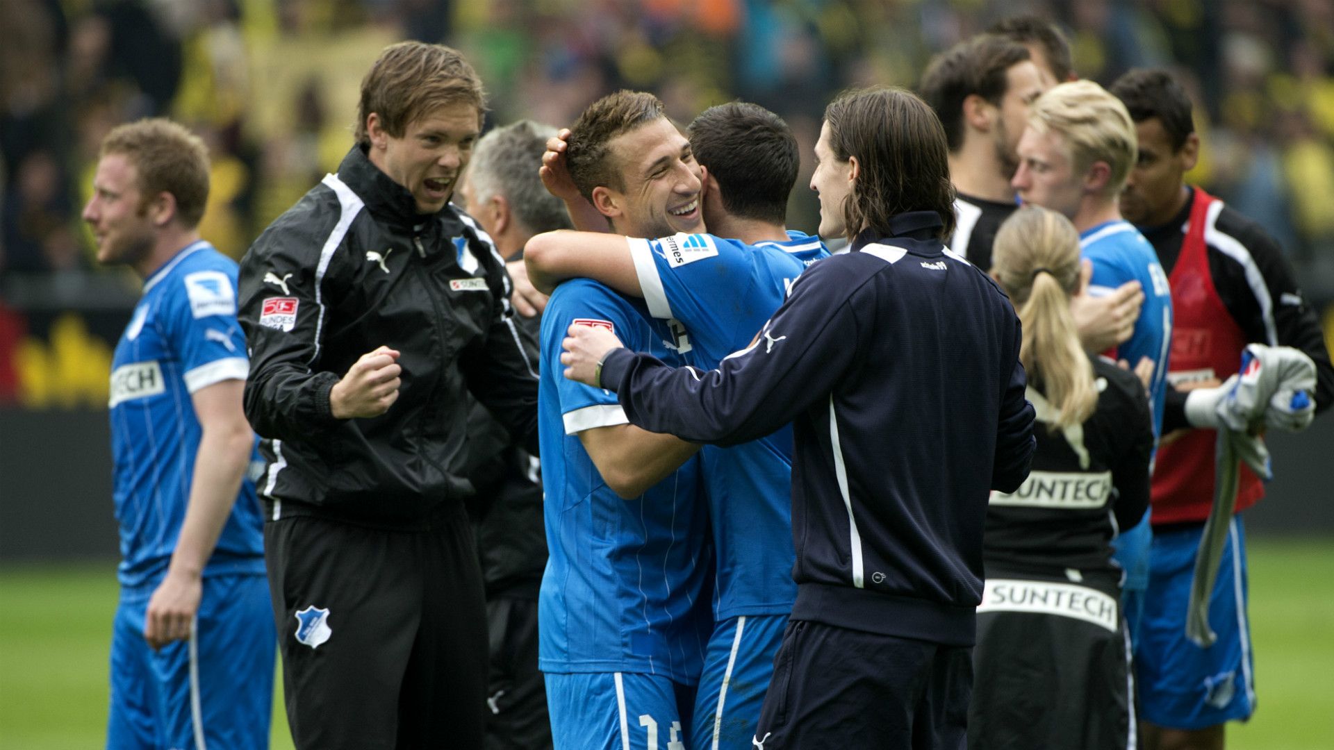 Players Celebrating Borussia Dortmund v TSG Hoffenheim Bundesliga 05182013