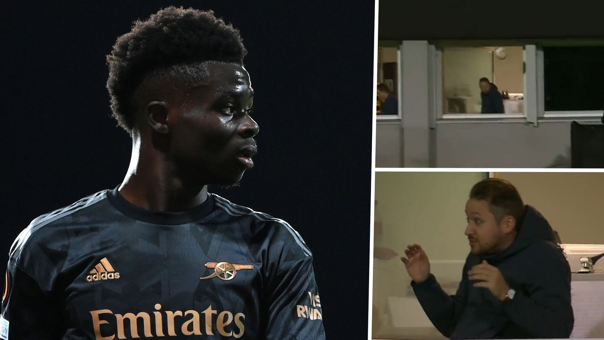 Bukayo Saka Arsenal window shot