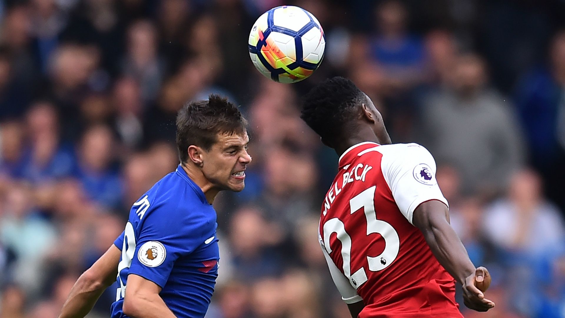 Cesar Azpilicueta Danny Welbeck Chelsea Arsenal 2017