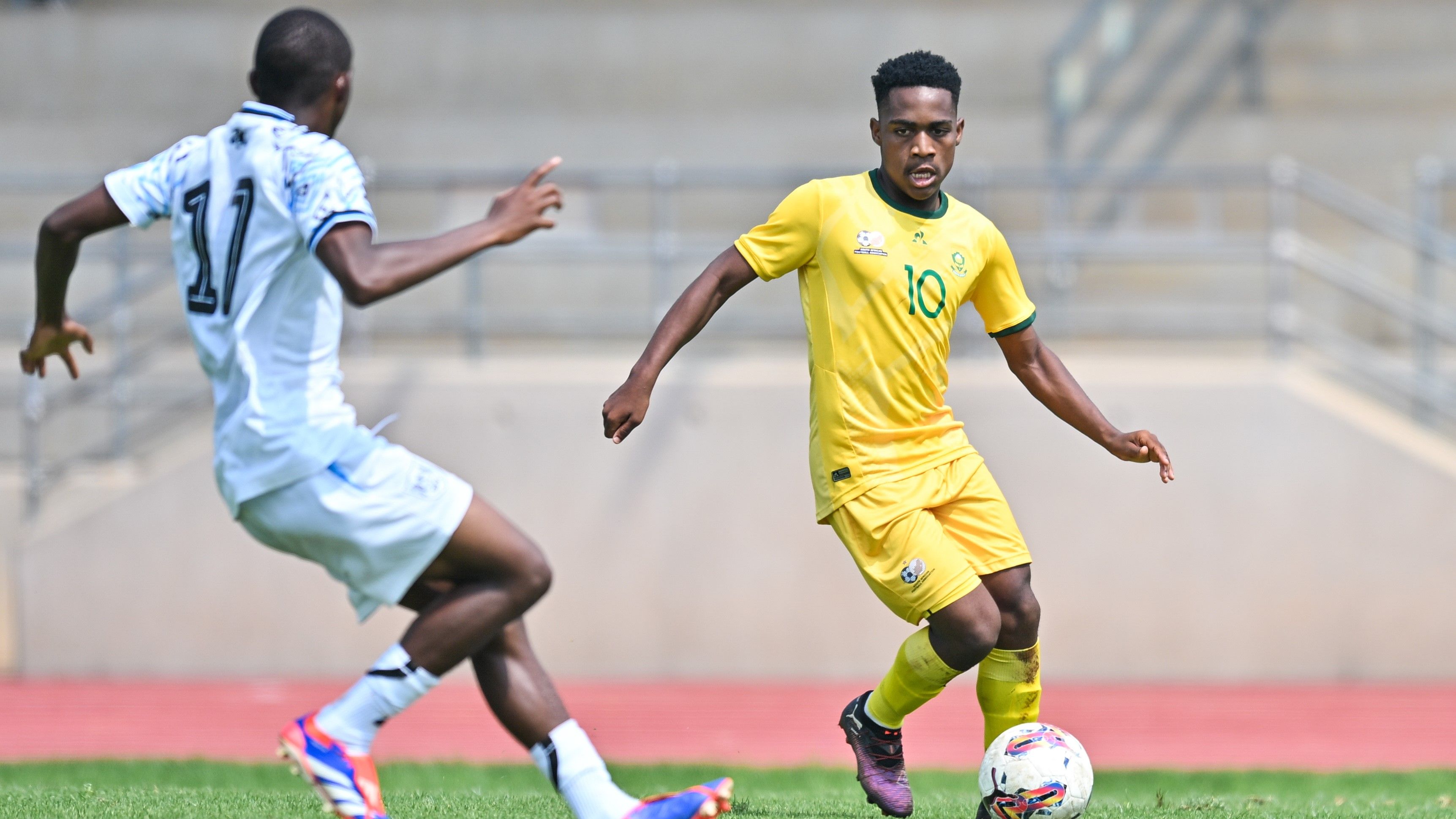Mfundo Vilakazi of Kaizer Chiefs in action for Amajita