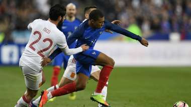 Kylian Mbappe Isco France Spain Friendly 28032017