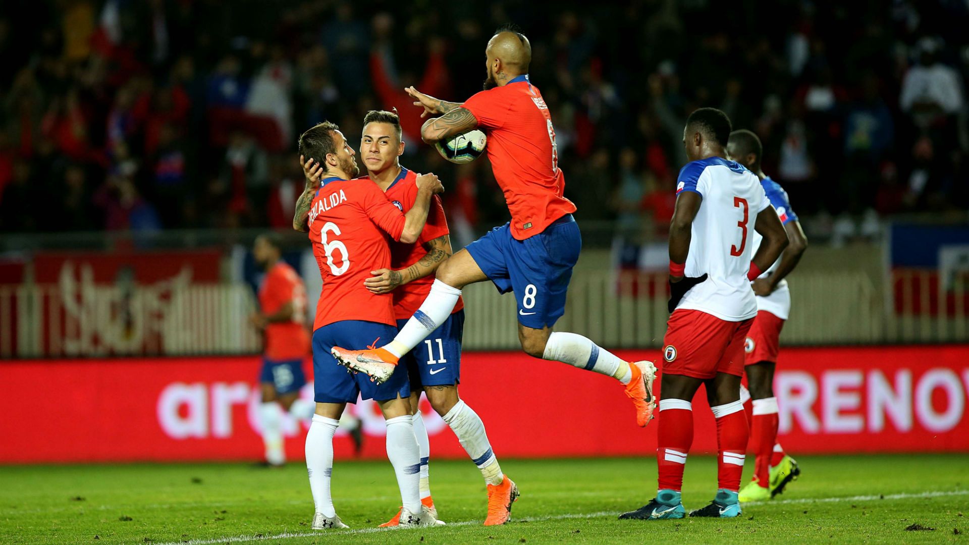 060619 Chile Haití José Pedro Fuenzalida Arturo Vidal Eduardo Vargas Mechack Jérome
