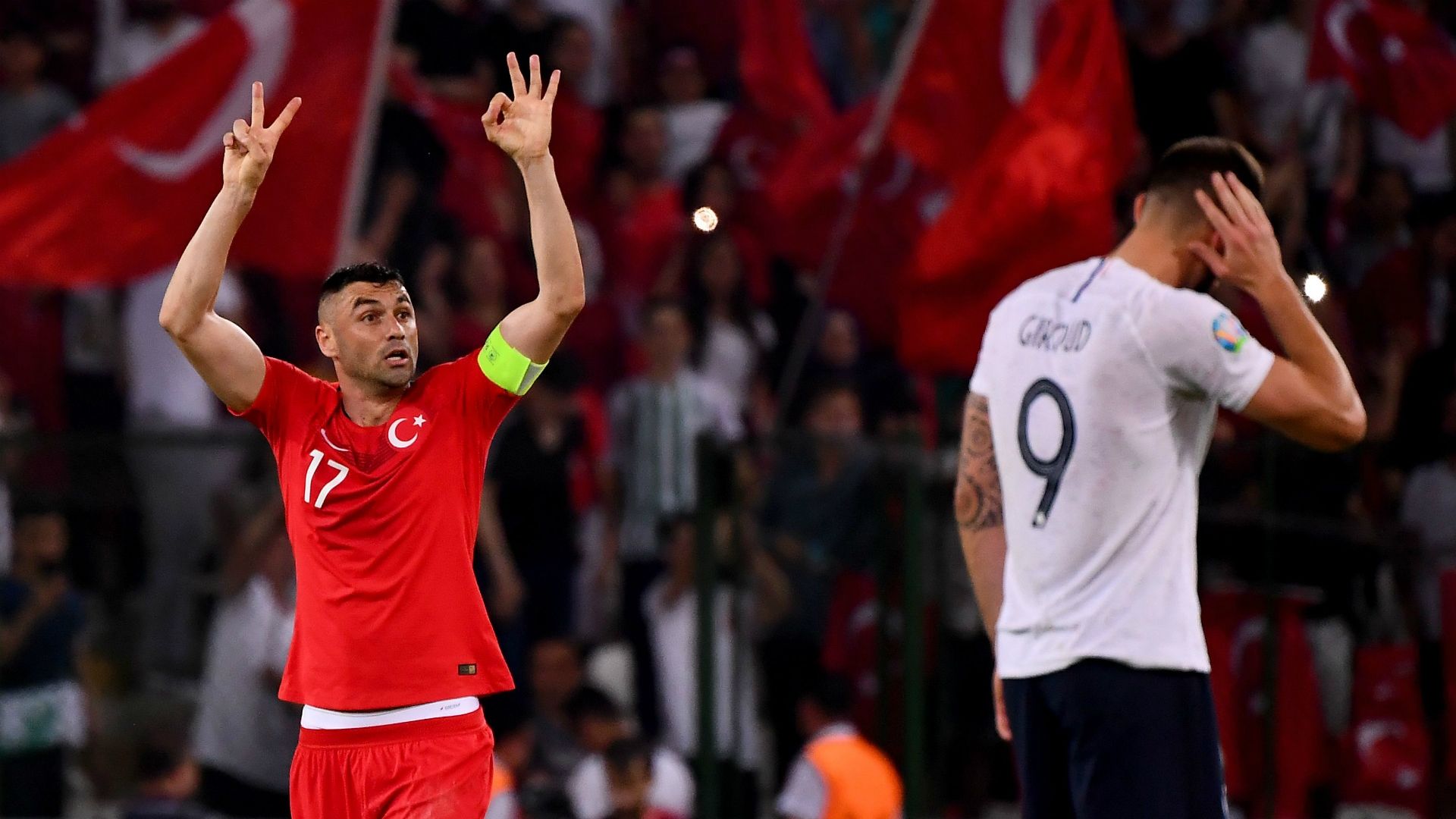 Burak Yilmaz Olivier Giroud Turkey France 06082019