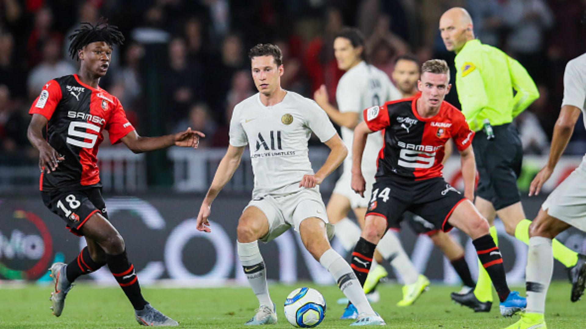 Julian Draxler Eduardo Camavinga Benjamin Bourigeaud Rennes PSG