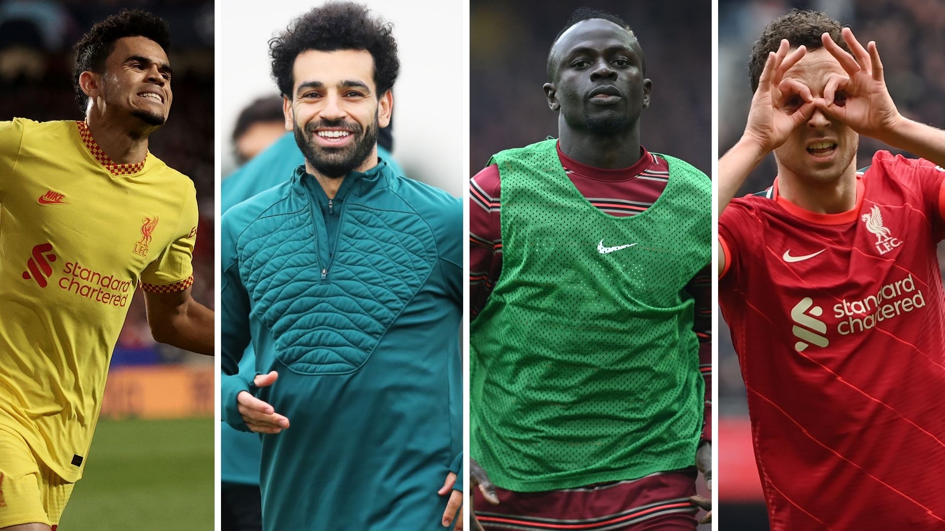 Luis Diaz, Mohamed Salah, Sadio mane, Diogo Jota GFX