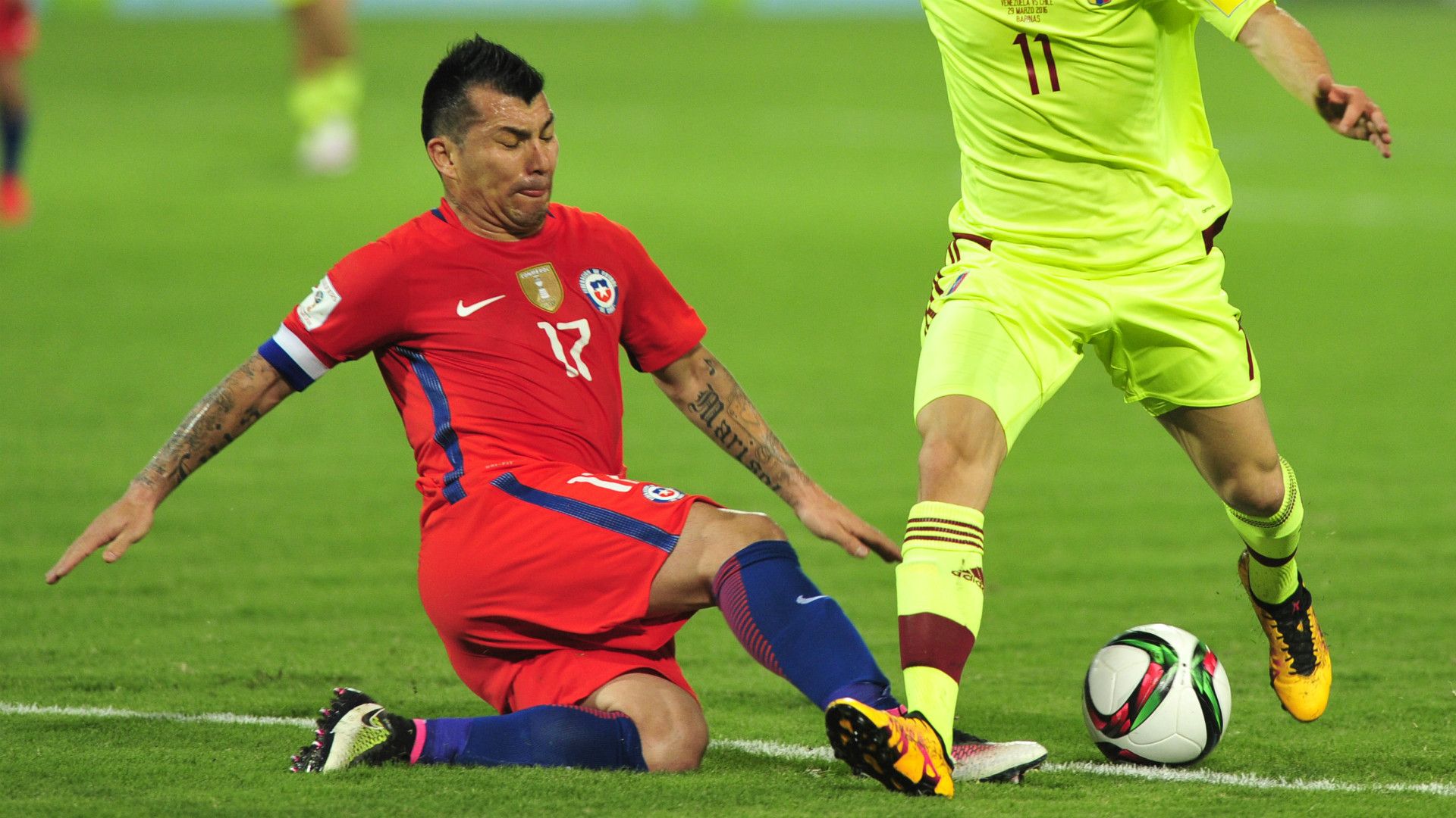 Gary Medel Venezuela Chile South America WC Qualifiers 29032016