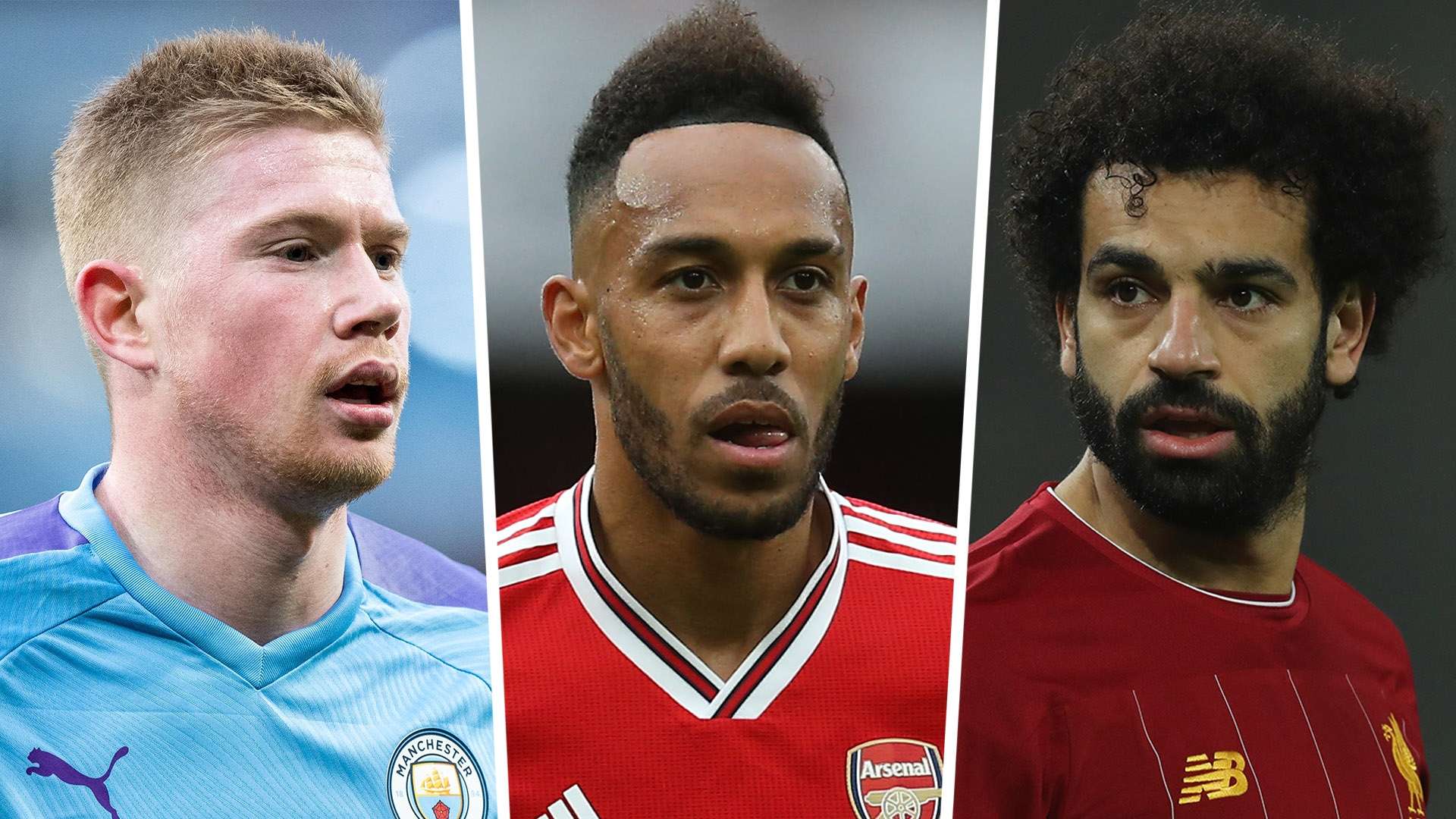 Kevin De Bruyne Pierre-Emerick Aubameyang Mohamed Salah