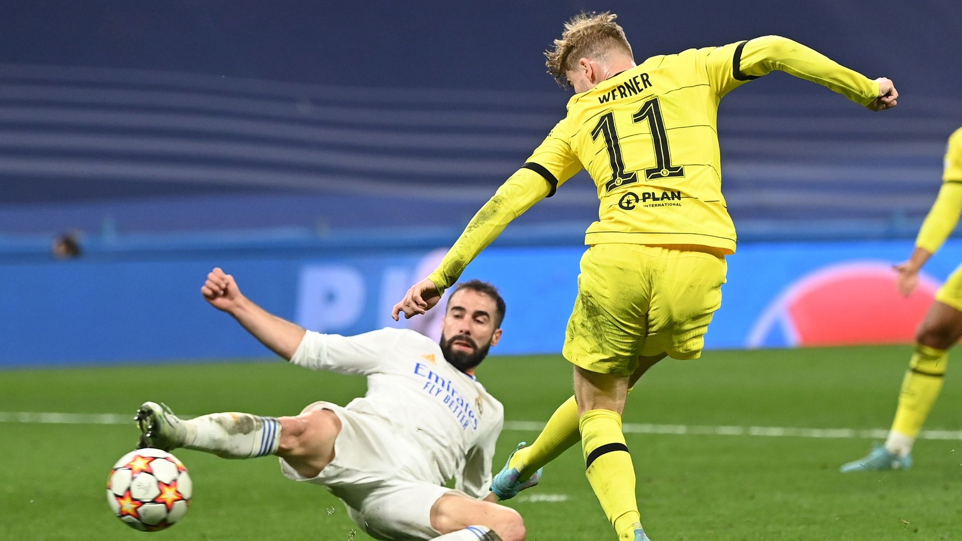 Timo Werner, Dani Carvajal, Real Madrid vs Chelsea UCL 2021-22