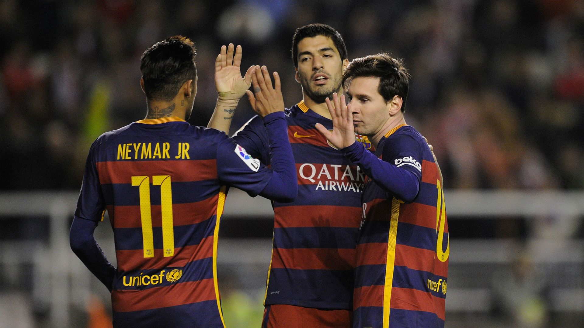 Neymar Luis Suarez Lionel Messi Barcelona MSN