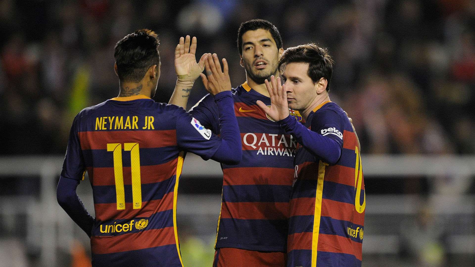 Neymar Luis Suarez Lionel Messi Barcelona MSN