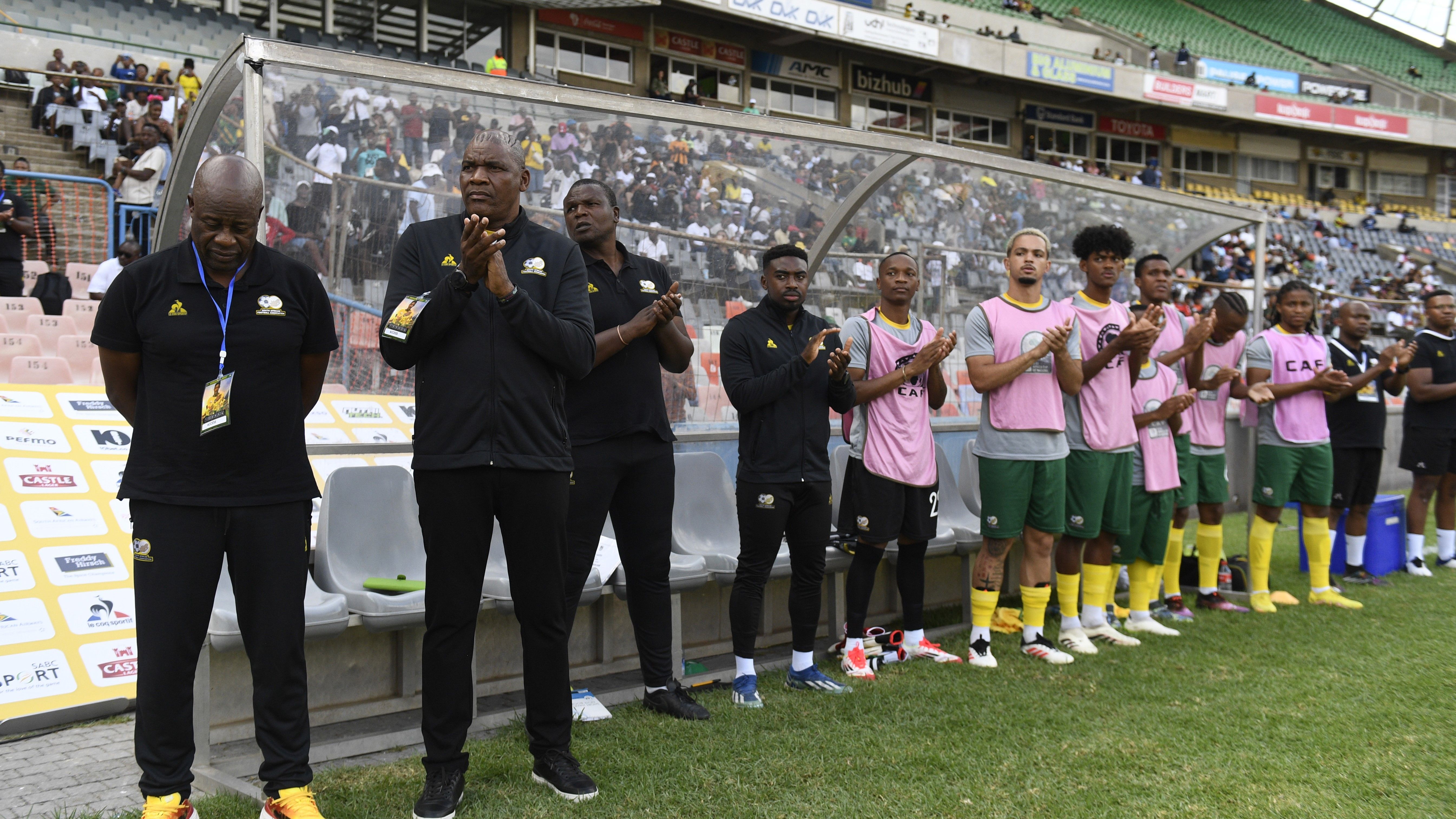 Molefi Ntseki and his Bafana technical bench