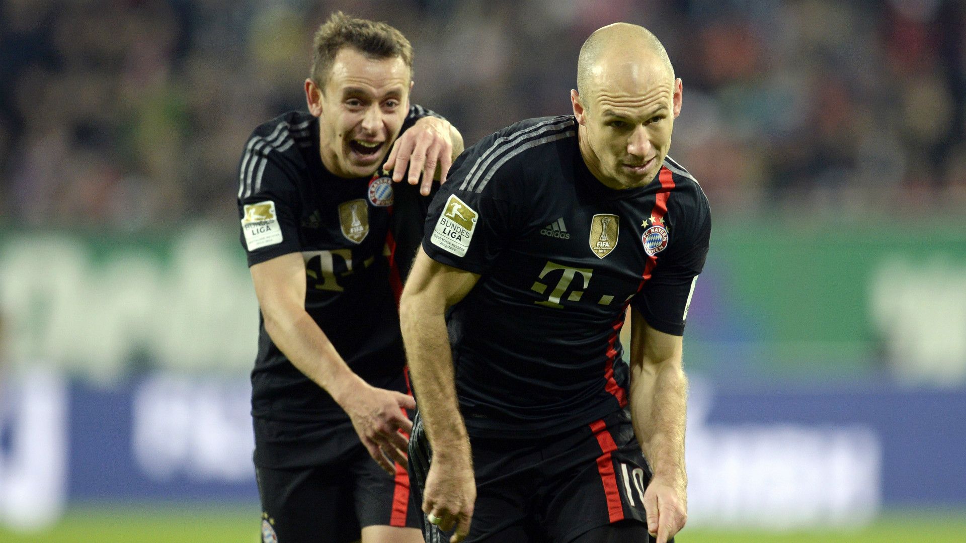 RAFINHA ARJEN ROBBEN BAYERN MUNICH GERMAN BUNDESLIGA 12132014