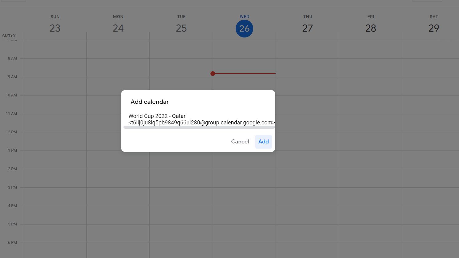 Google calendar WC app 1