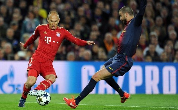 Arjen Robben, Gerard Pique | FC Barcelona - Bayern Munchen | UCL