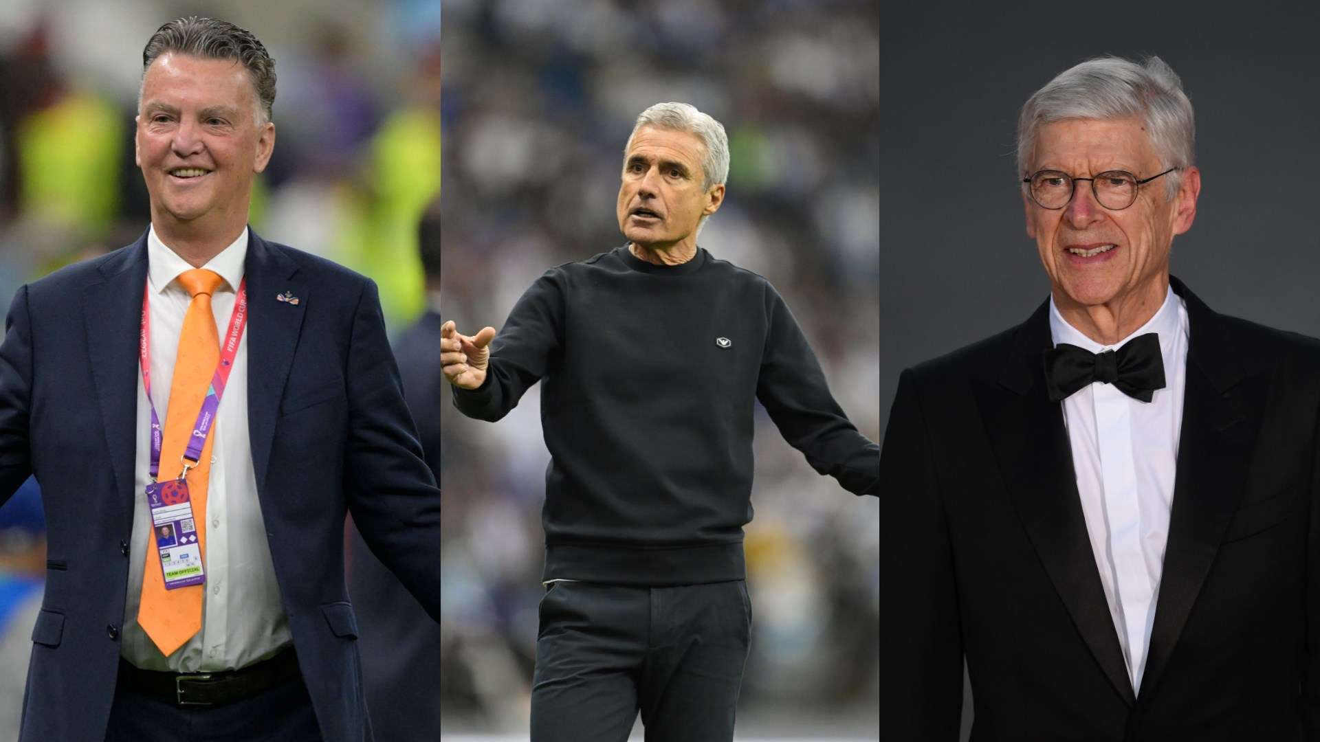 louis van gaal - luis castro - arsene wenger