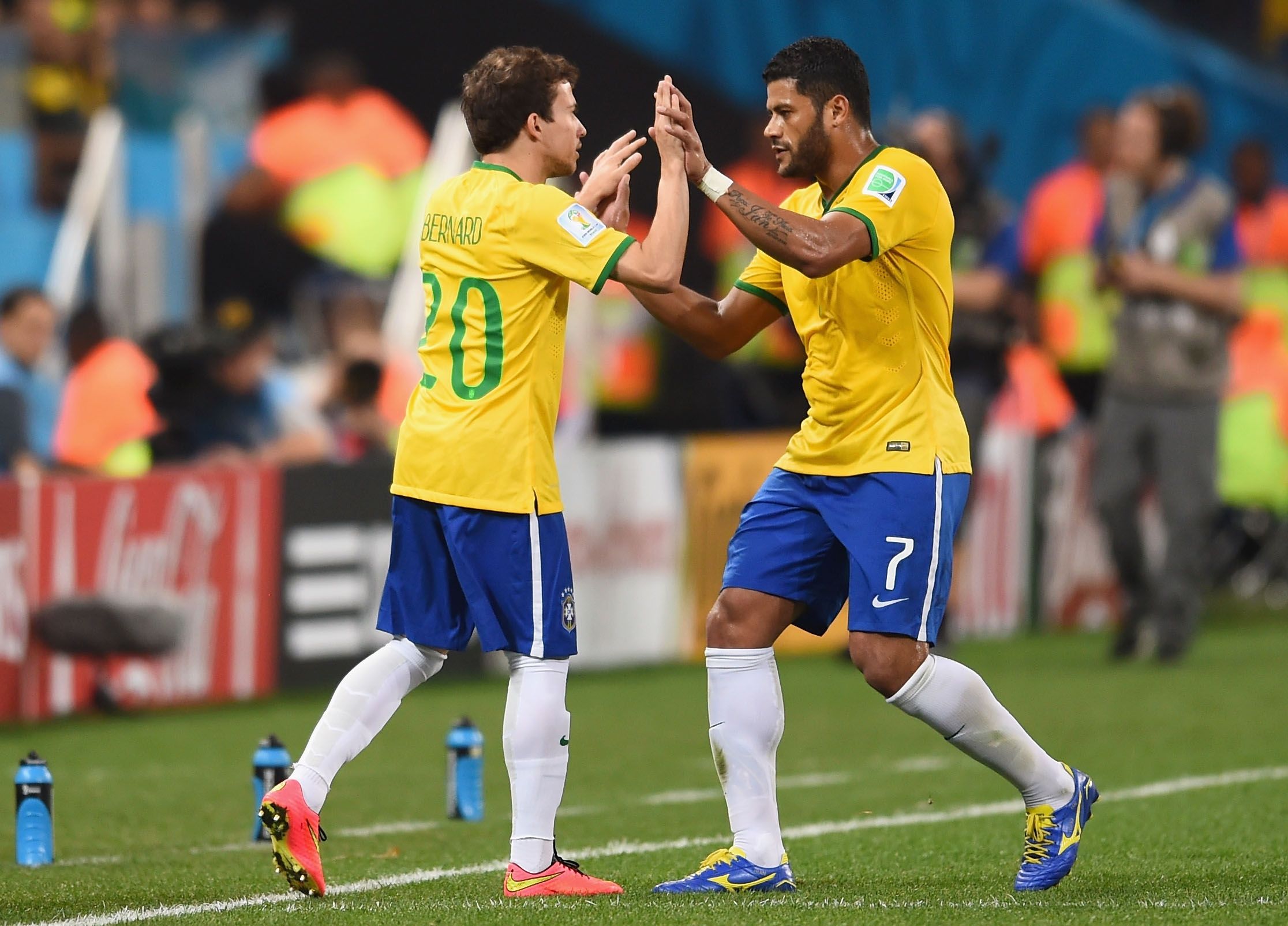 Bernard and Hulk Brazil vs Croatia World Cup 2014 140612