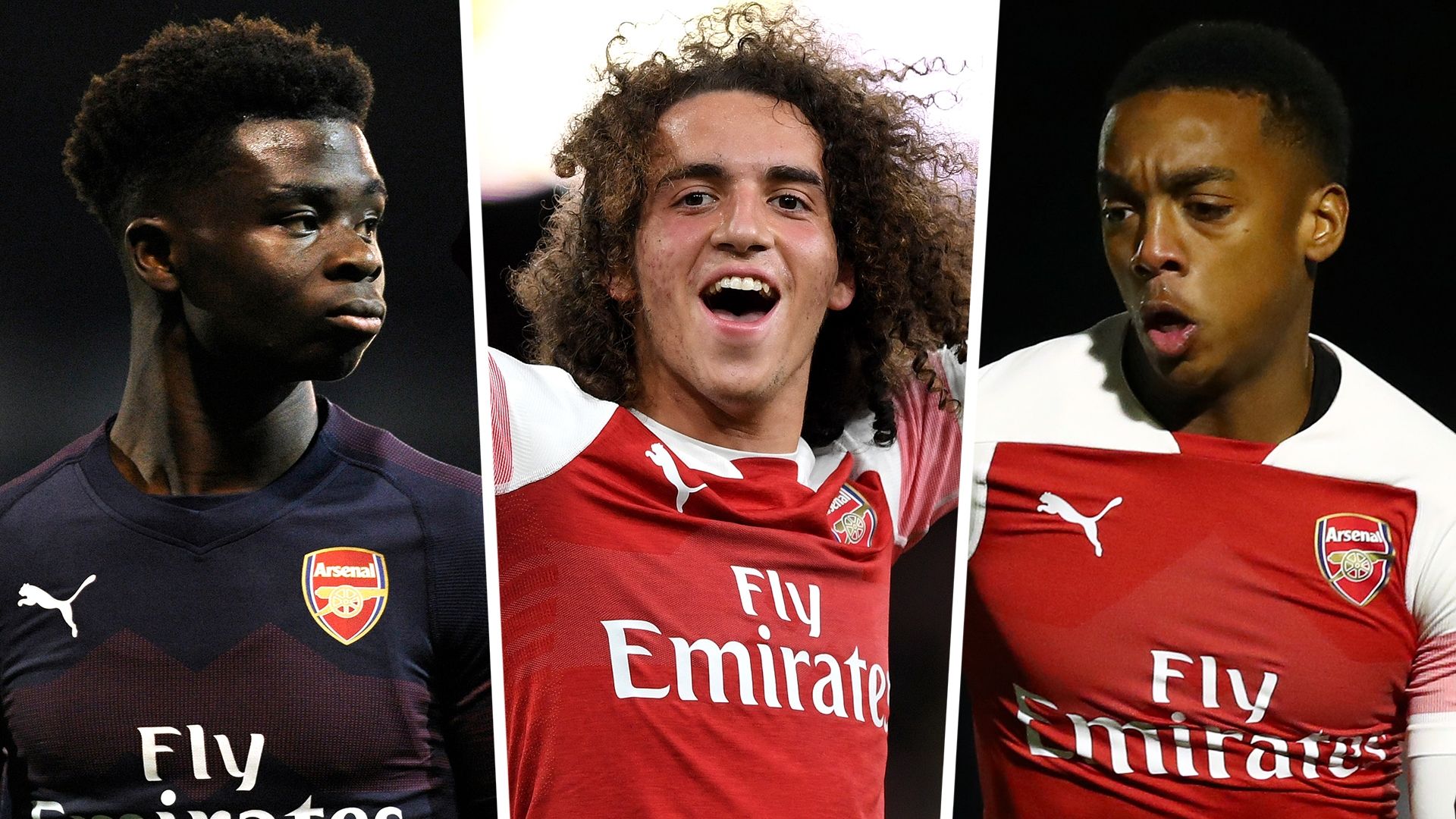 Bukayo Saka Matteo Guendouzi Joe Willock Arsenal
