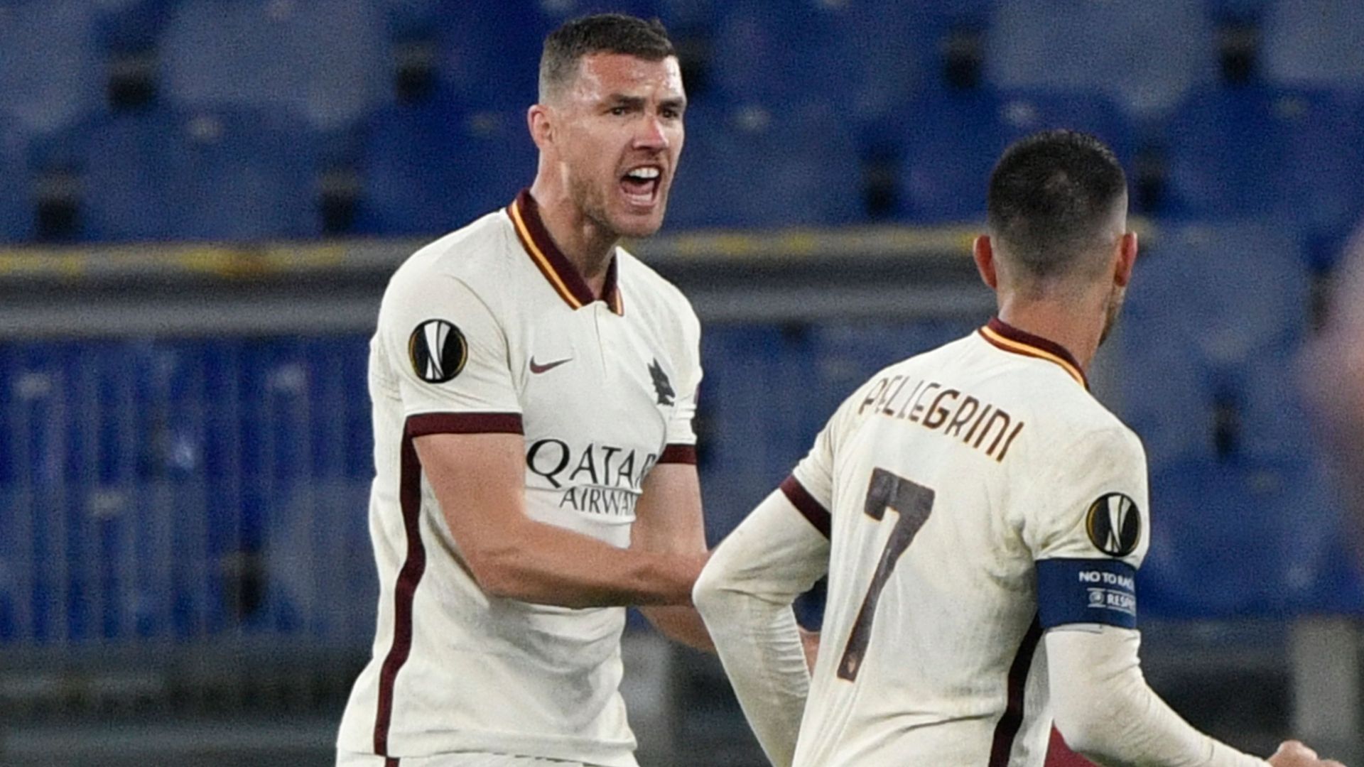 Dzeko Roma celebrating Europa League Ajax