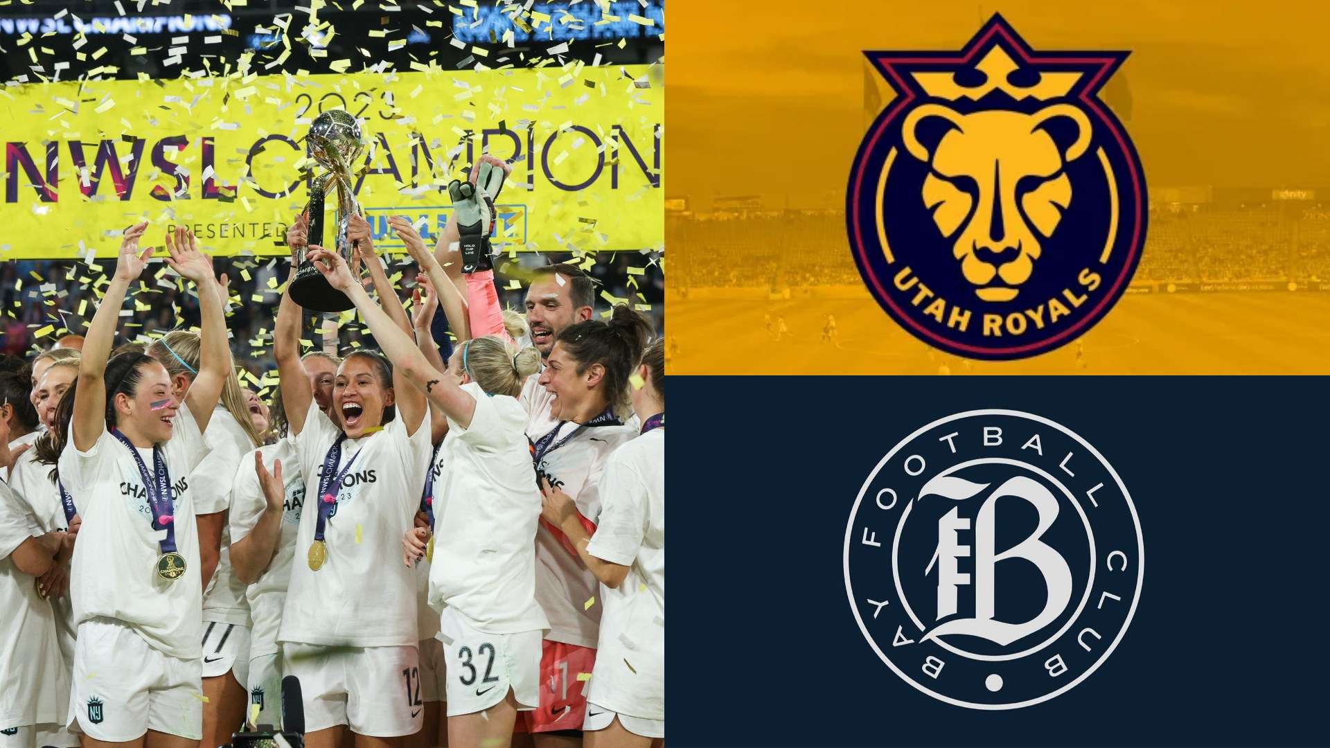 NWSL Utah Royals Bay FC composite