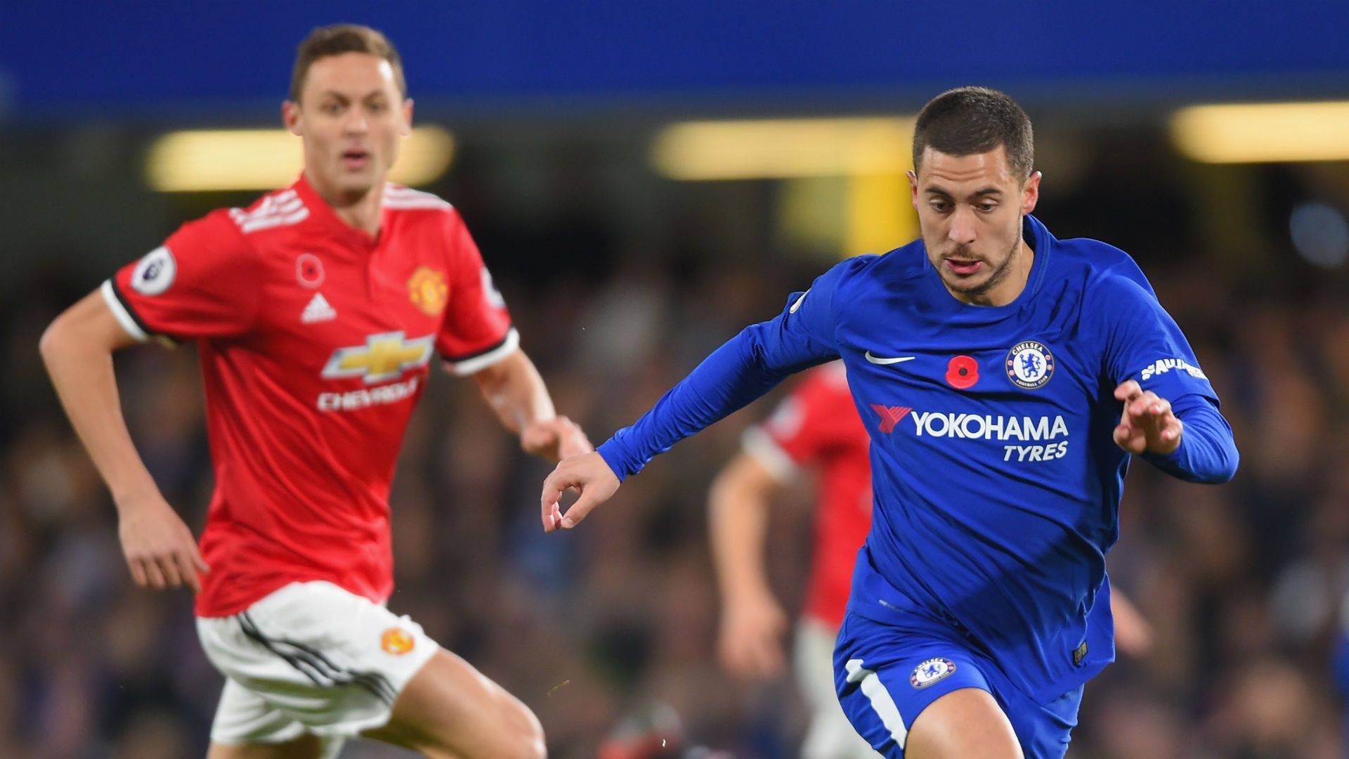 Eden Hazard Chelsea Nemanja Matic Manchester Unite