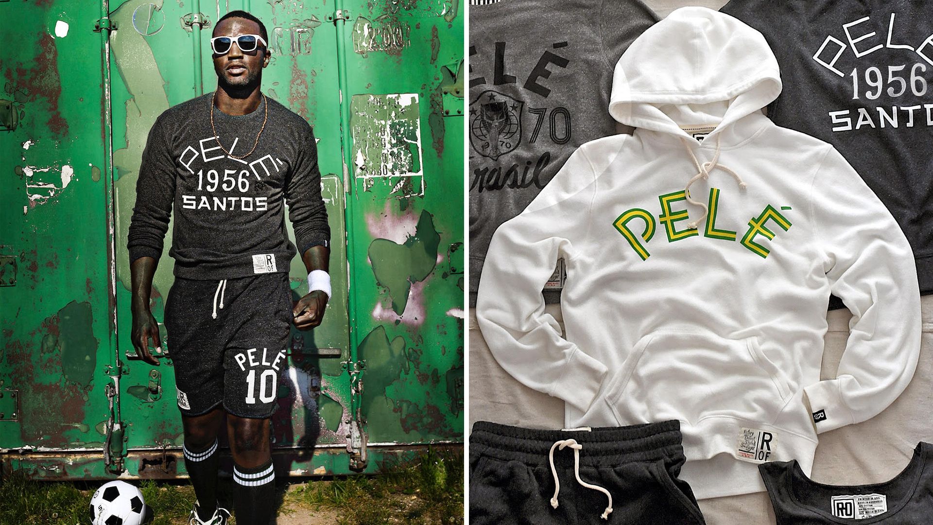 Roots of Fight Pele store Brazilian Soccer Hoodie NWT