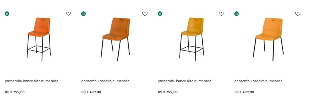 Anúncio cadeira do Pacaembu