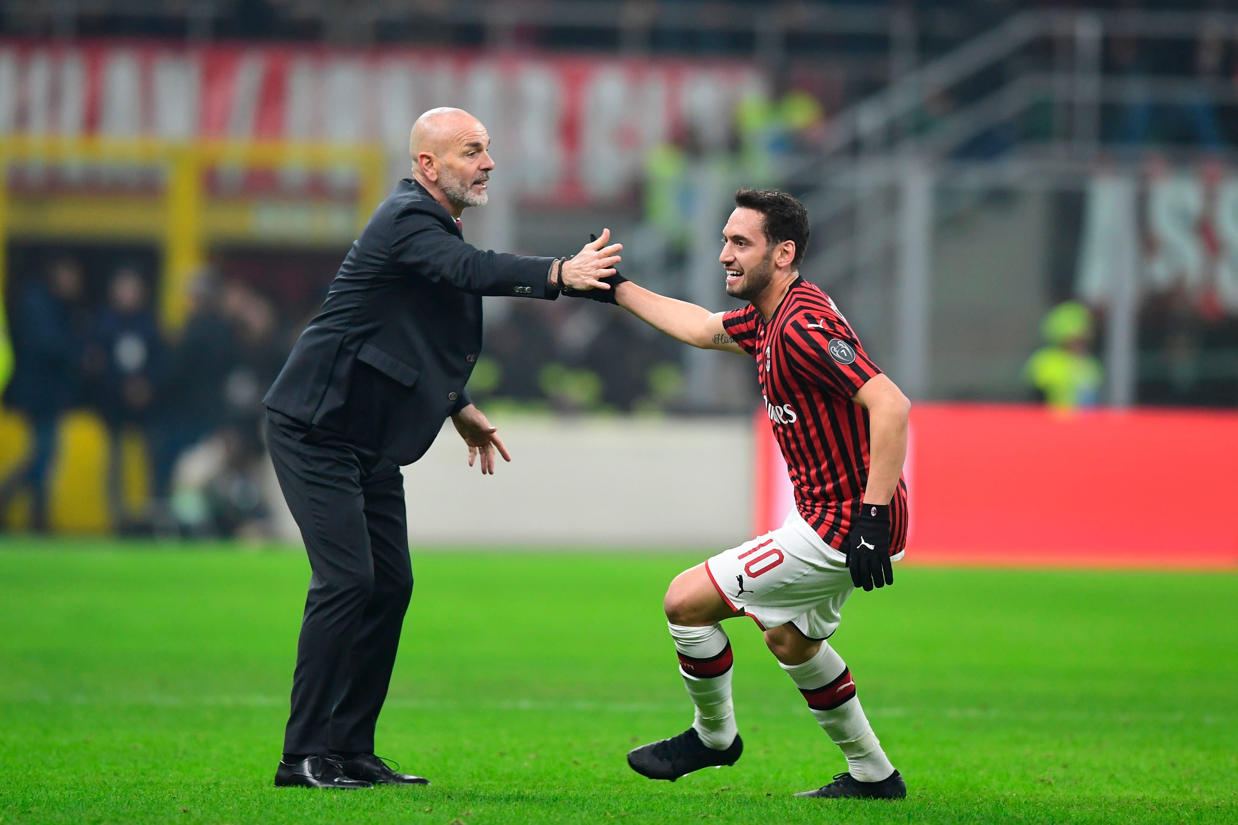 Stefano Pioli & Hakan Çalhanoğlu - AC Milan 2020