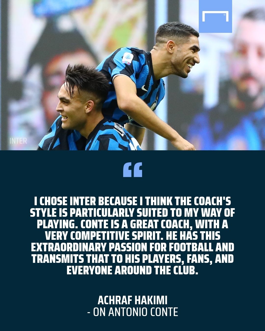 Achraf Hakimi Antonio Conte Inter GFX