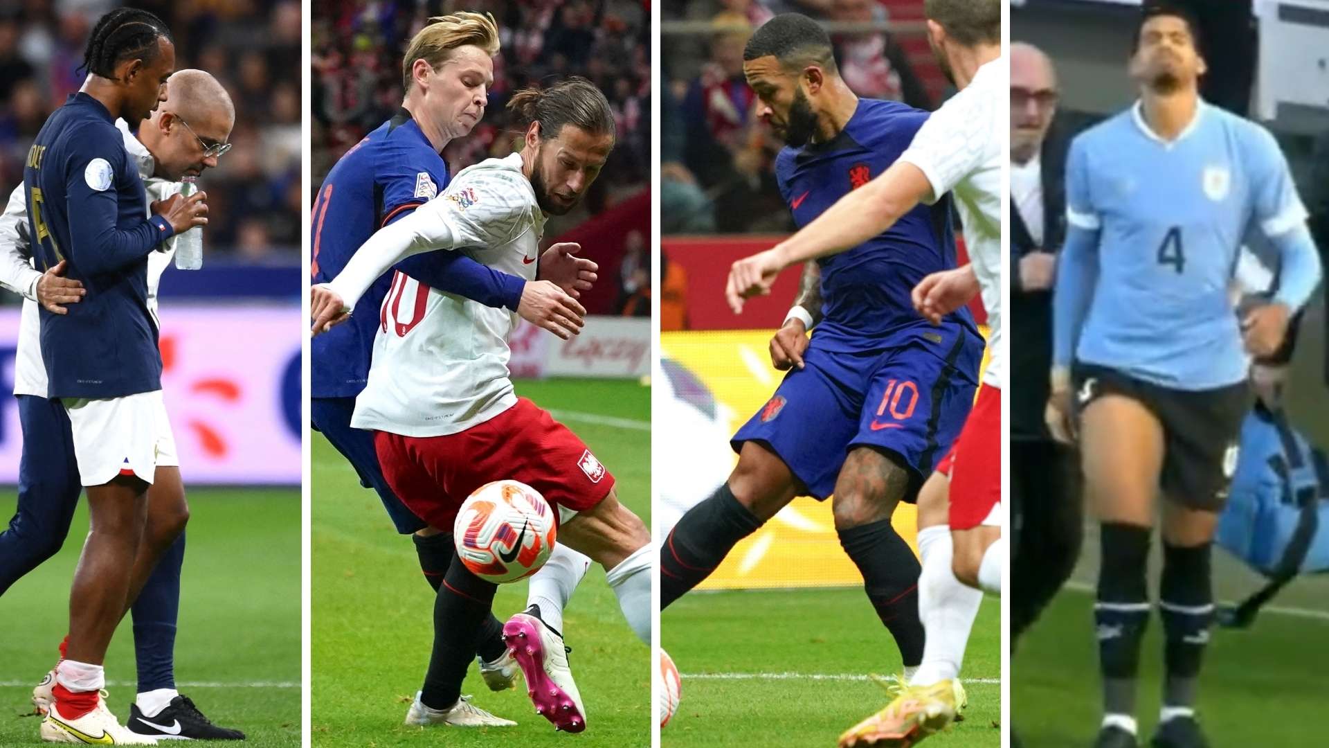 Koundé De Jong Depay Araujo injured