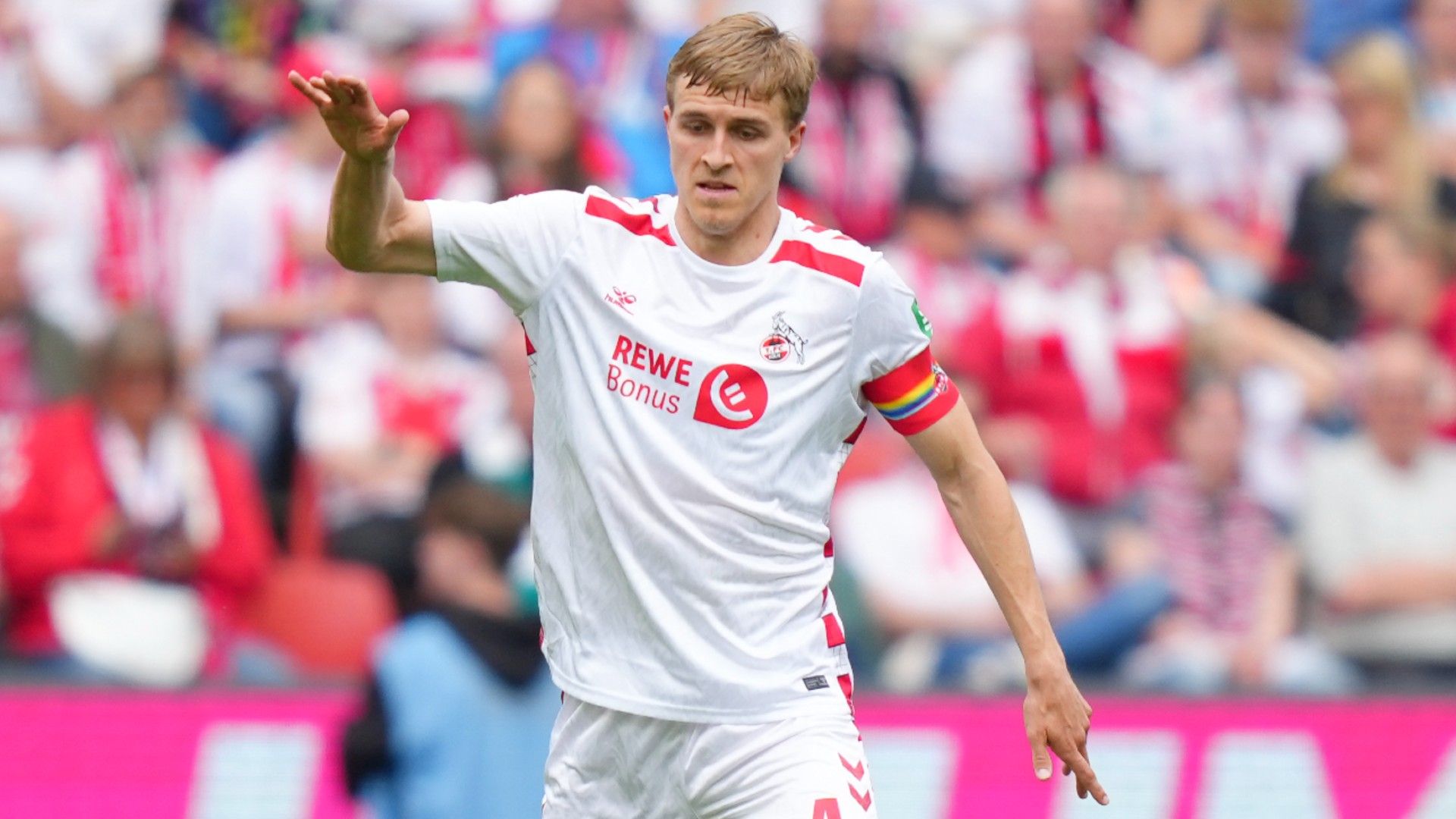 Timo Huebers of 1. FC Köln controls the ball 