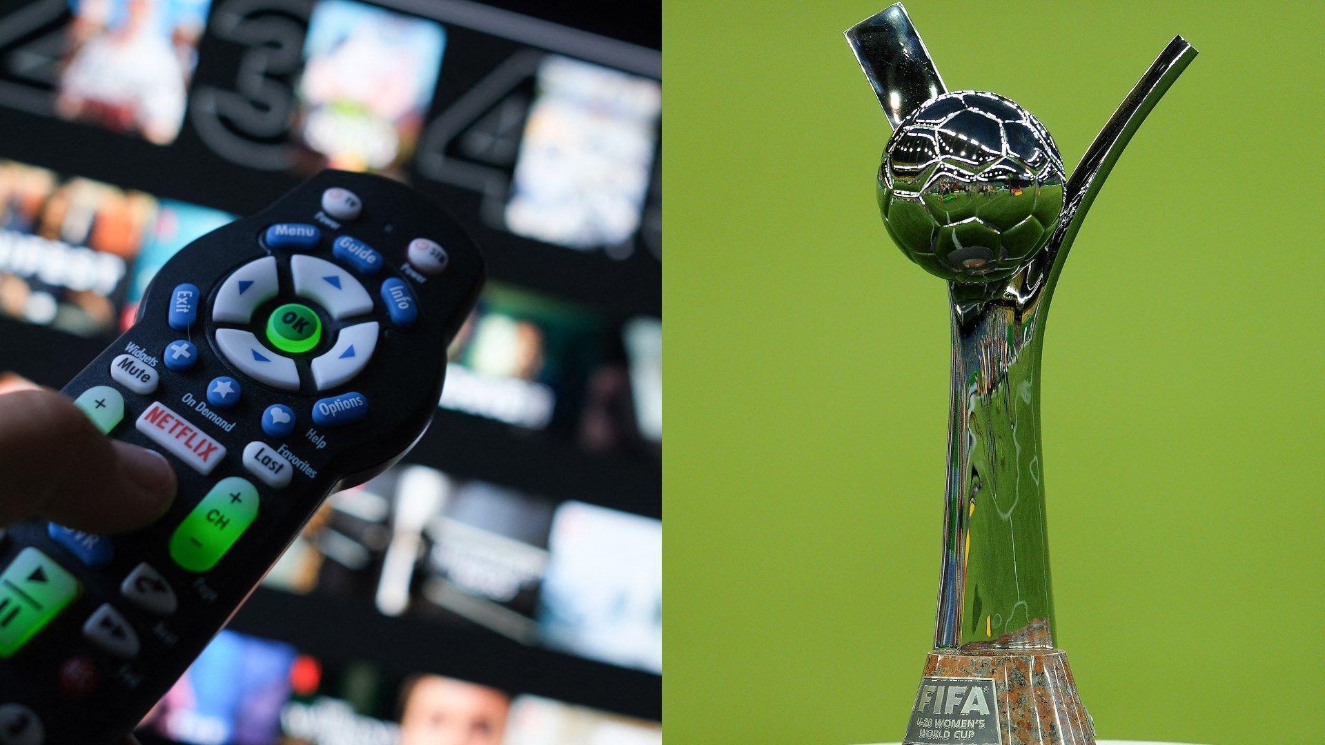 TV remote control Women's Under-20 World Cup trophy