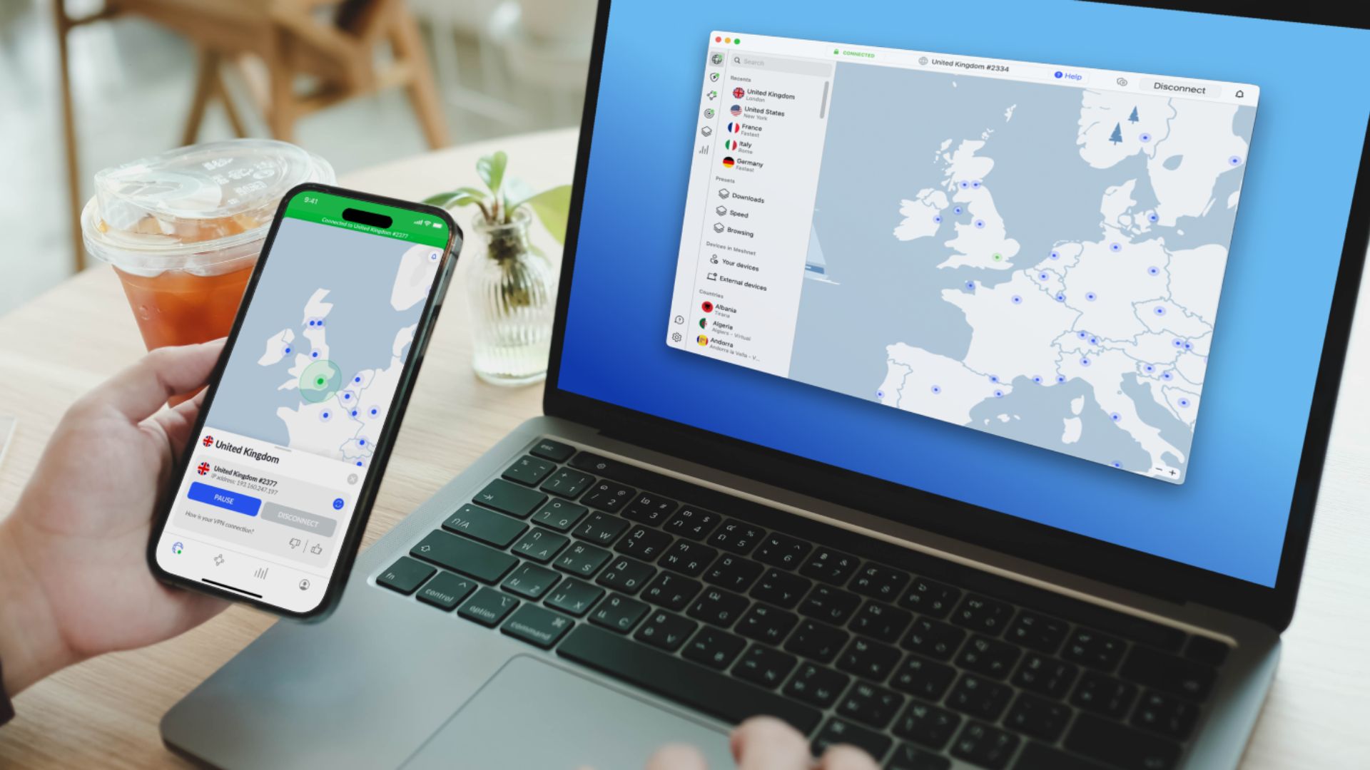NordVPN in use from UK