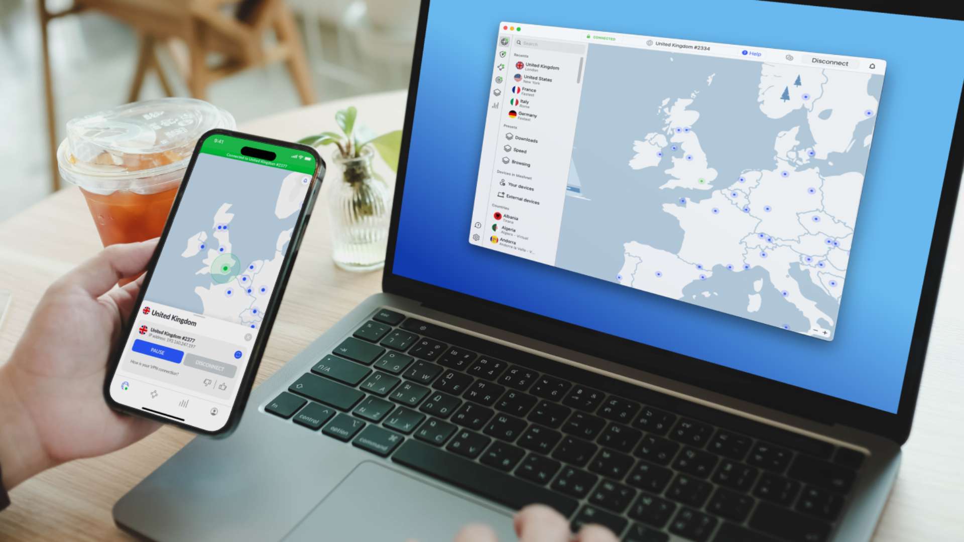NordVPN in use from UK