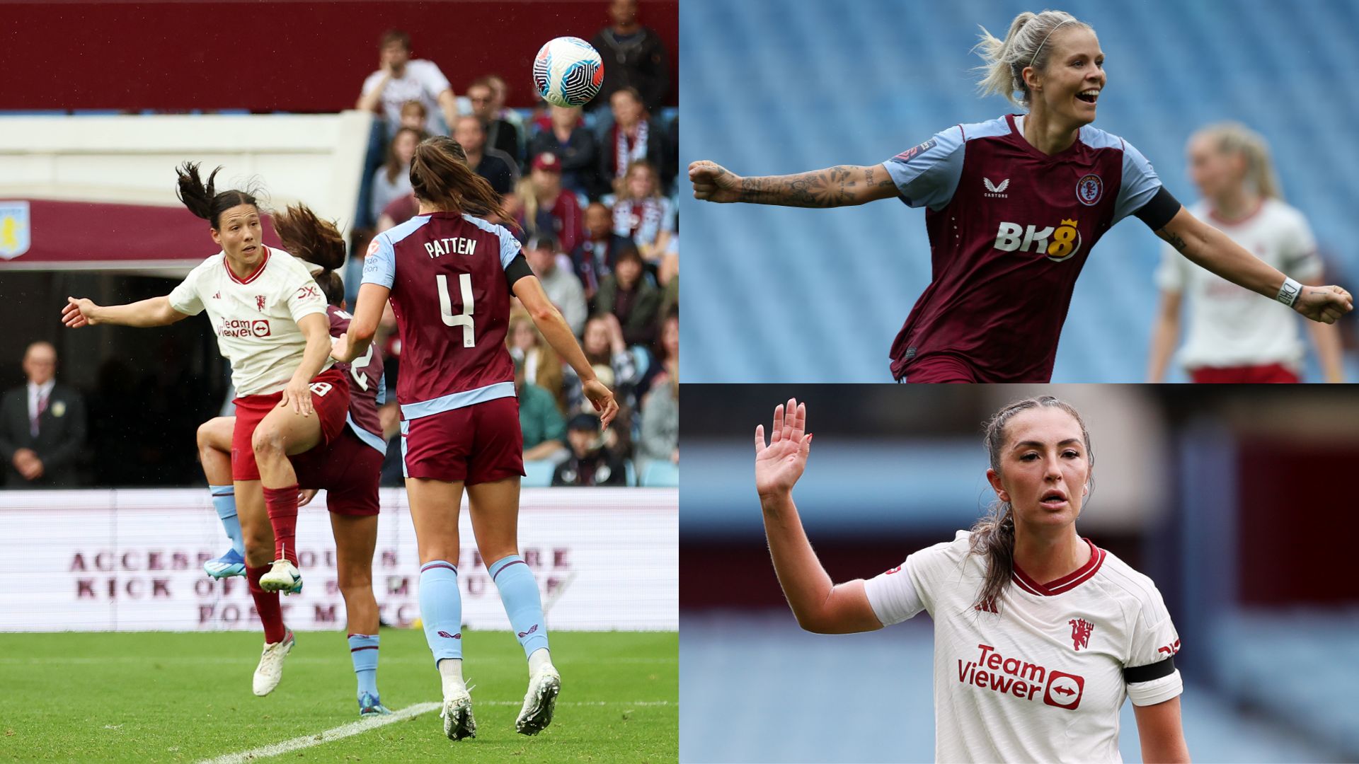 Aston Villa Manchester United women composite