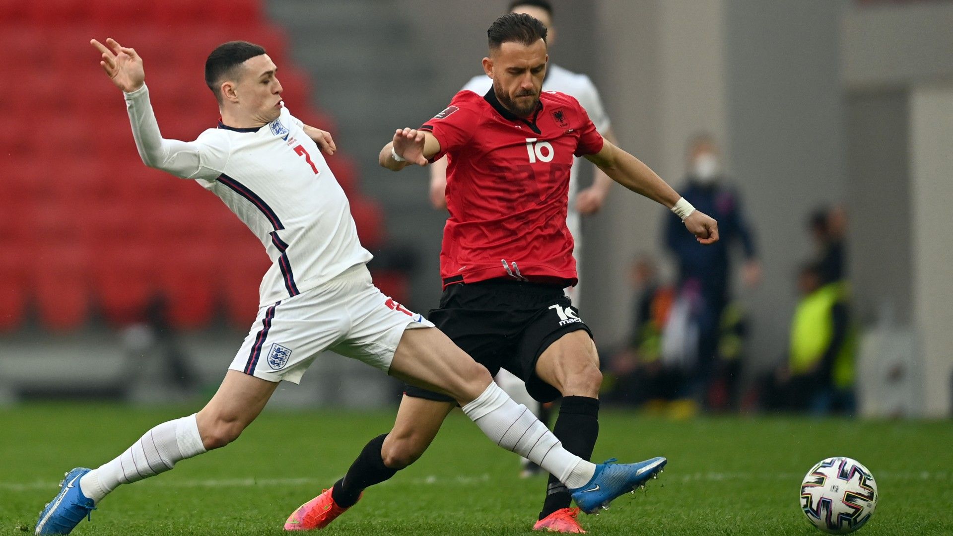 Phil Foden Albania vs England 2022 World Cup qualifier