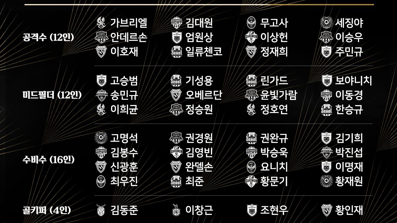 팀 K리그 팬 일레븐 후보